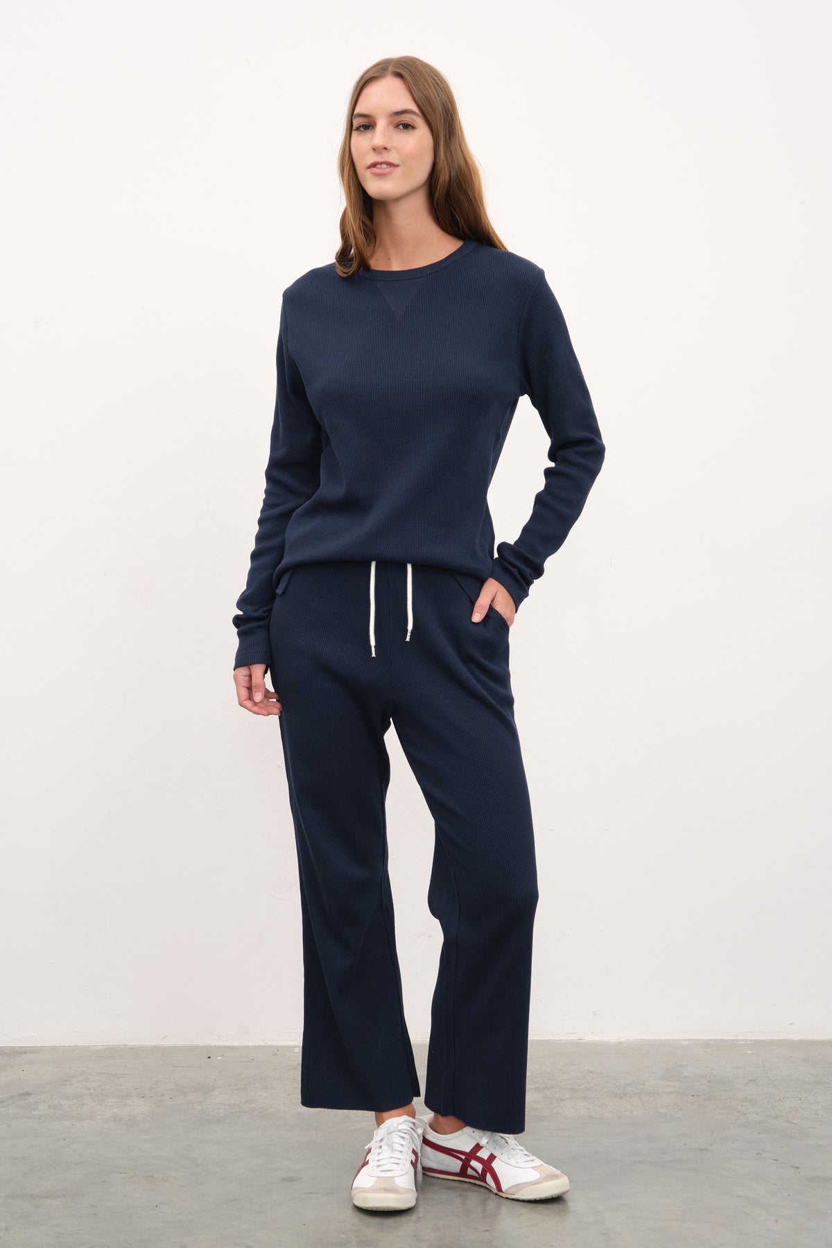 Waffle Cotton Crop Flare Eşofman Altı