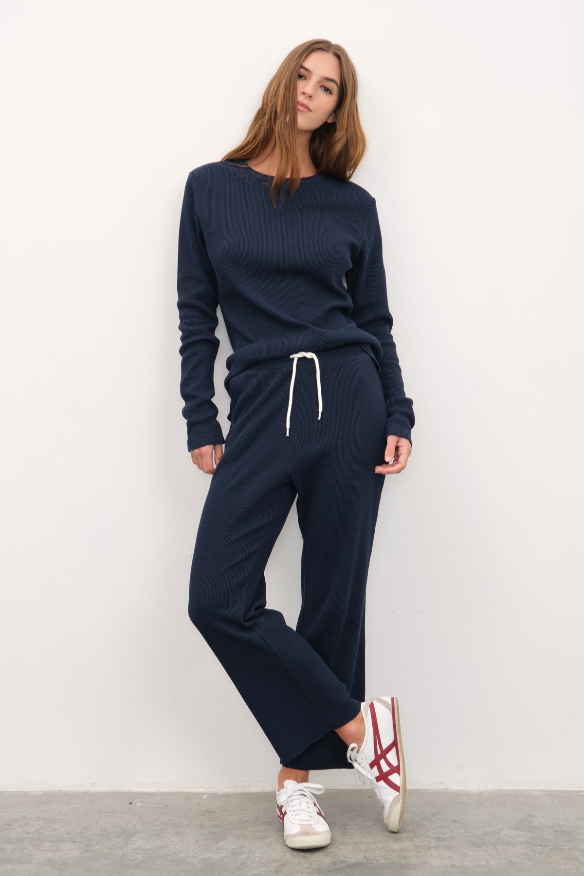 Waffle Cotton Crop Flare Eşofman Altı