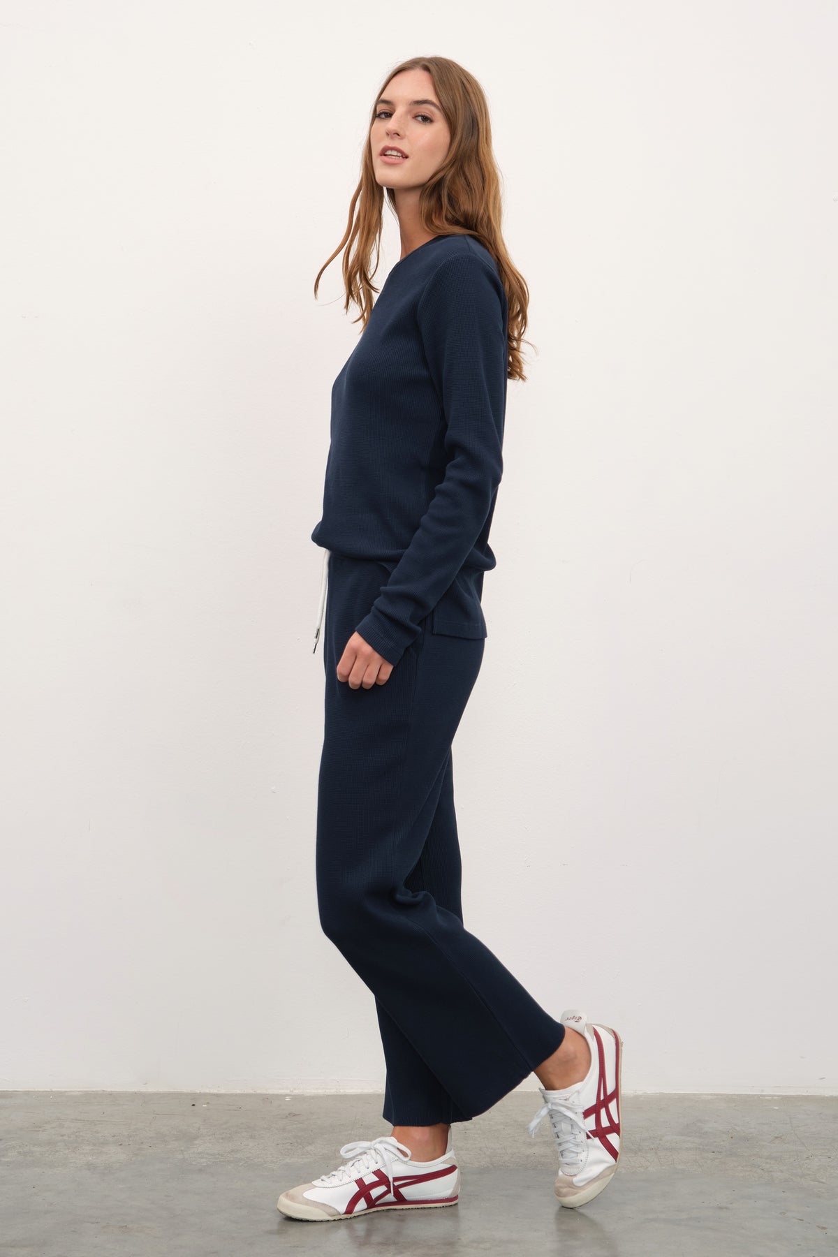 Waffle Cotton Crop Flare Eşofman Altı