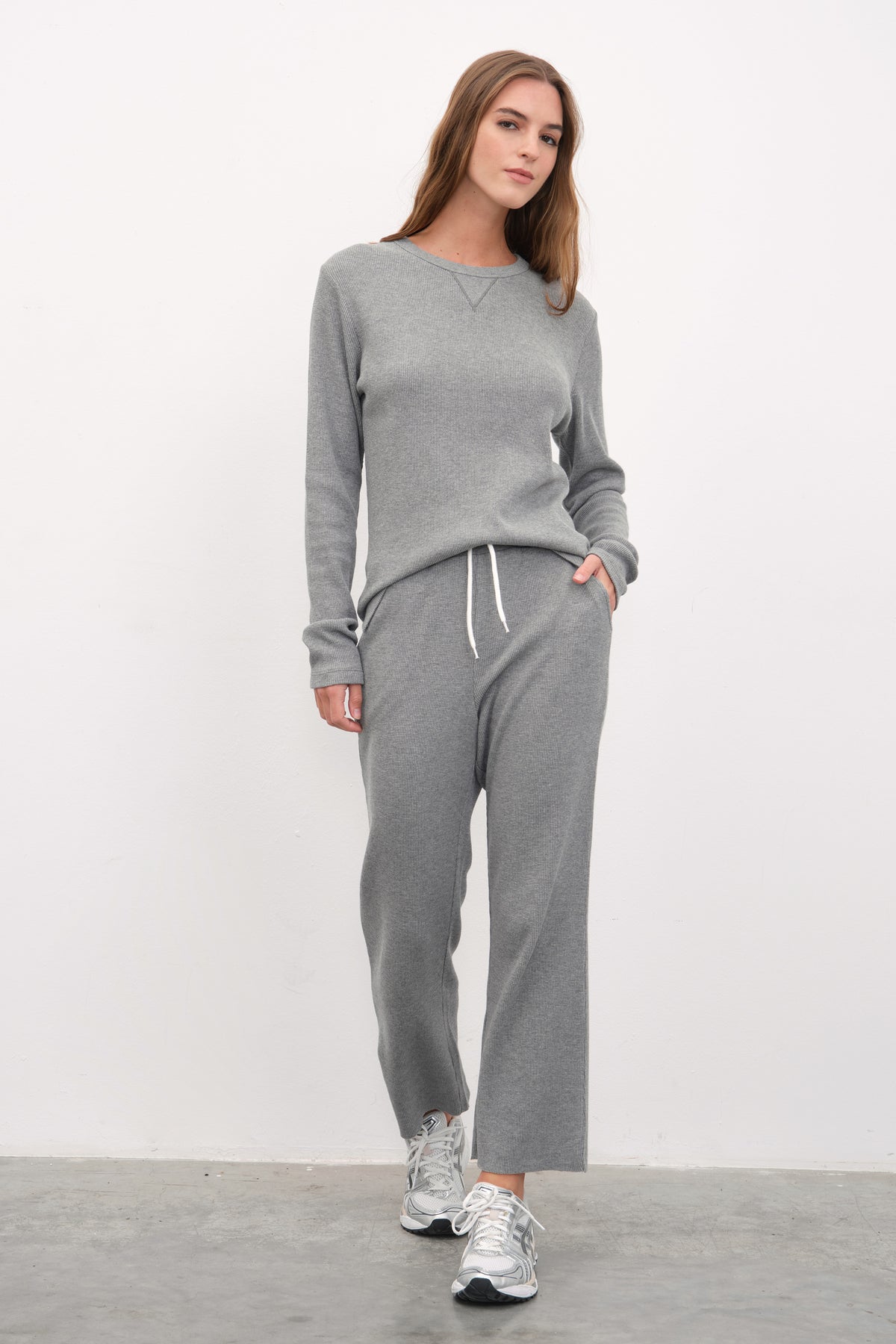 Waffle Cotton Crop Flare Eşofman Altı