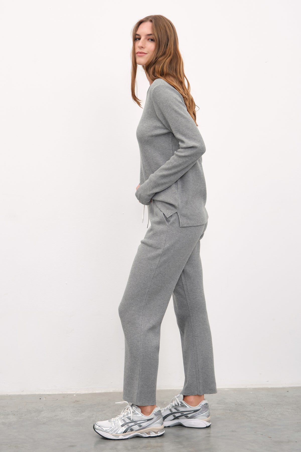 Waffle Cotton Crop Flare Eşofman Altı