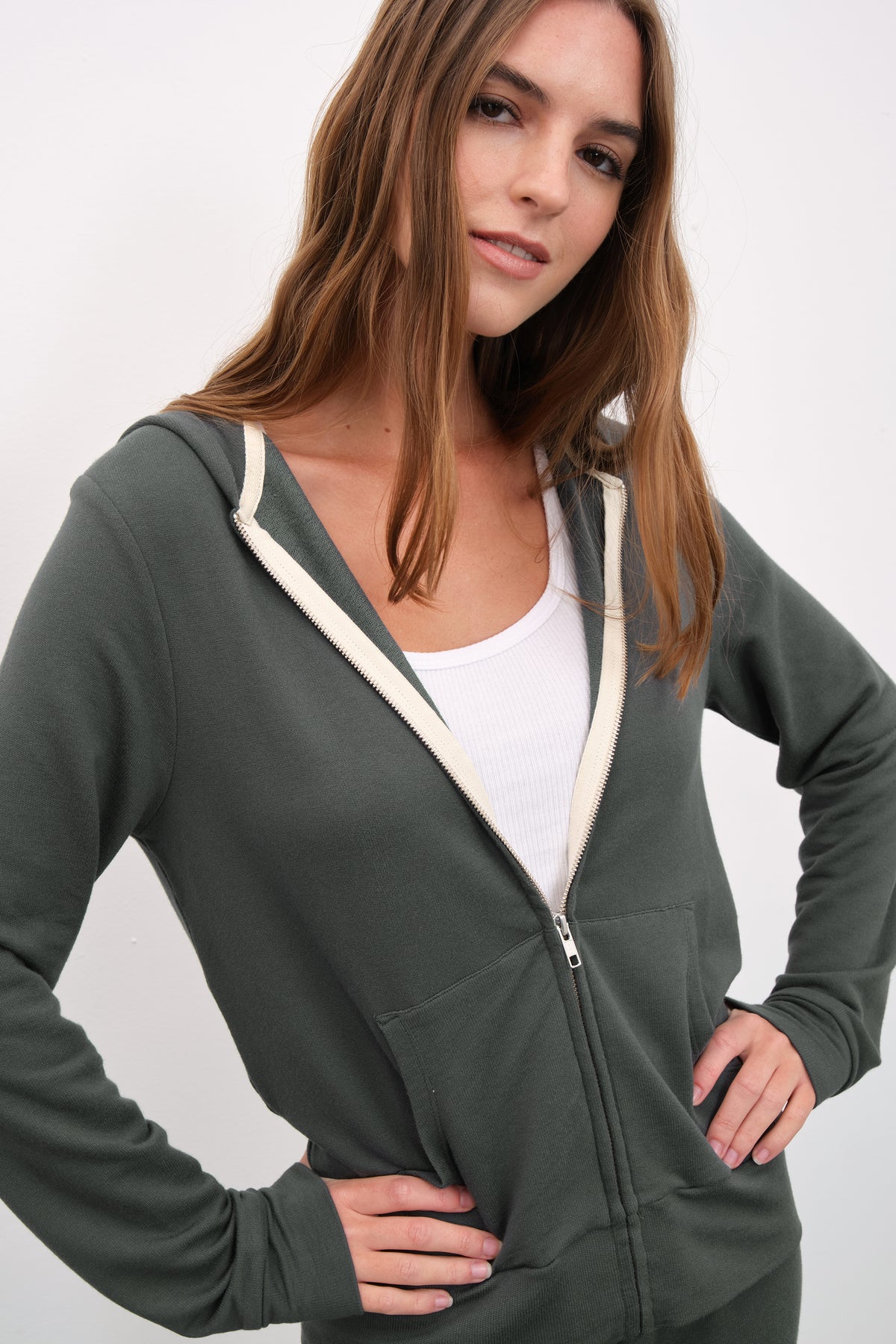 FeatherSoft Fermuarlı Lightweight Unisex Hoodie
