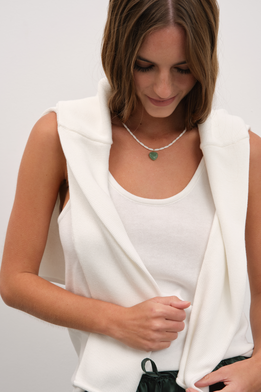 Sırt Dekolteli Cotton Modal Triko Atlet