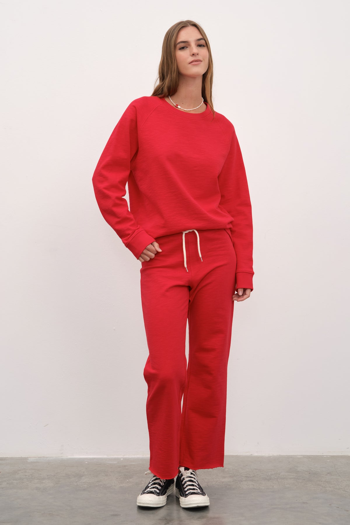 Flamlı Cotton Crop Flare Eşofman Altı