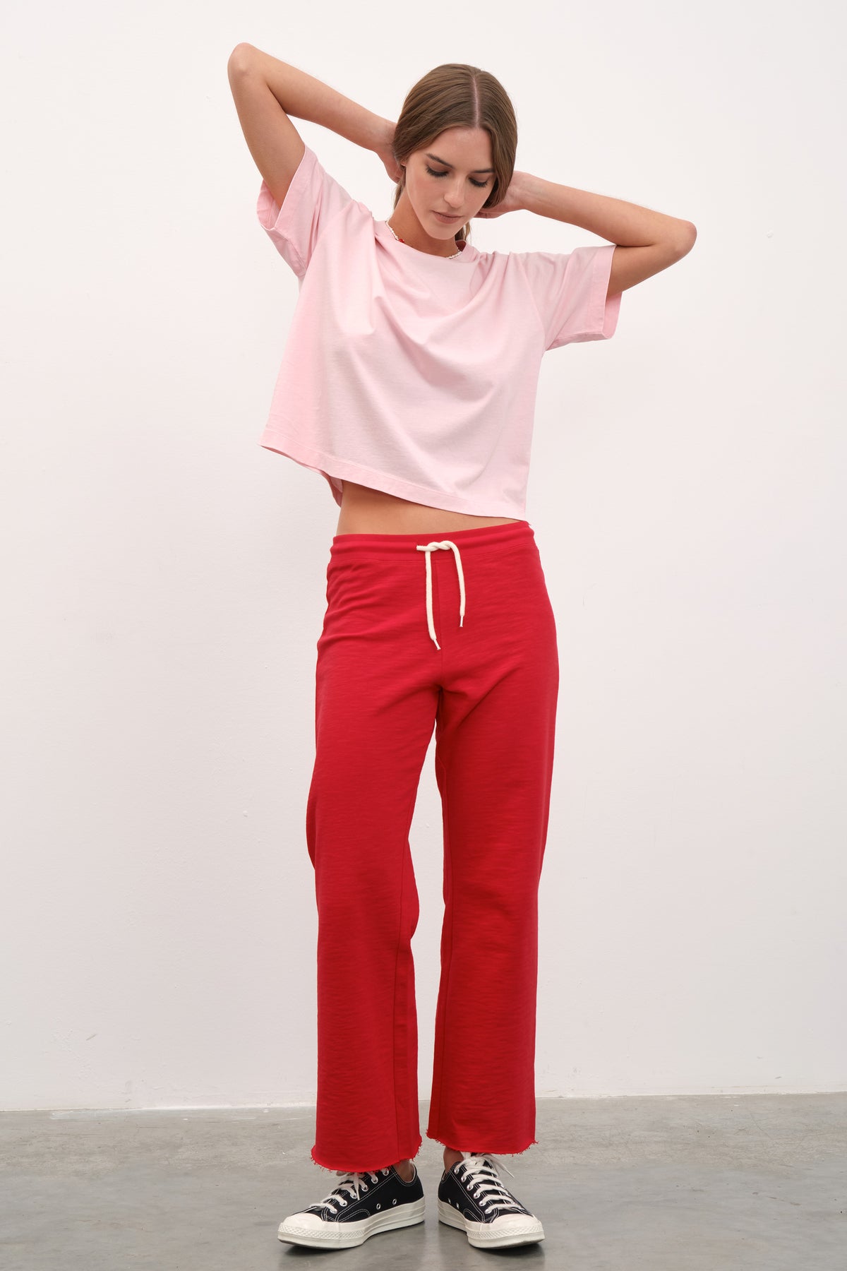 Flamlı Cotton Crop Flare Eşofman Altı