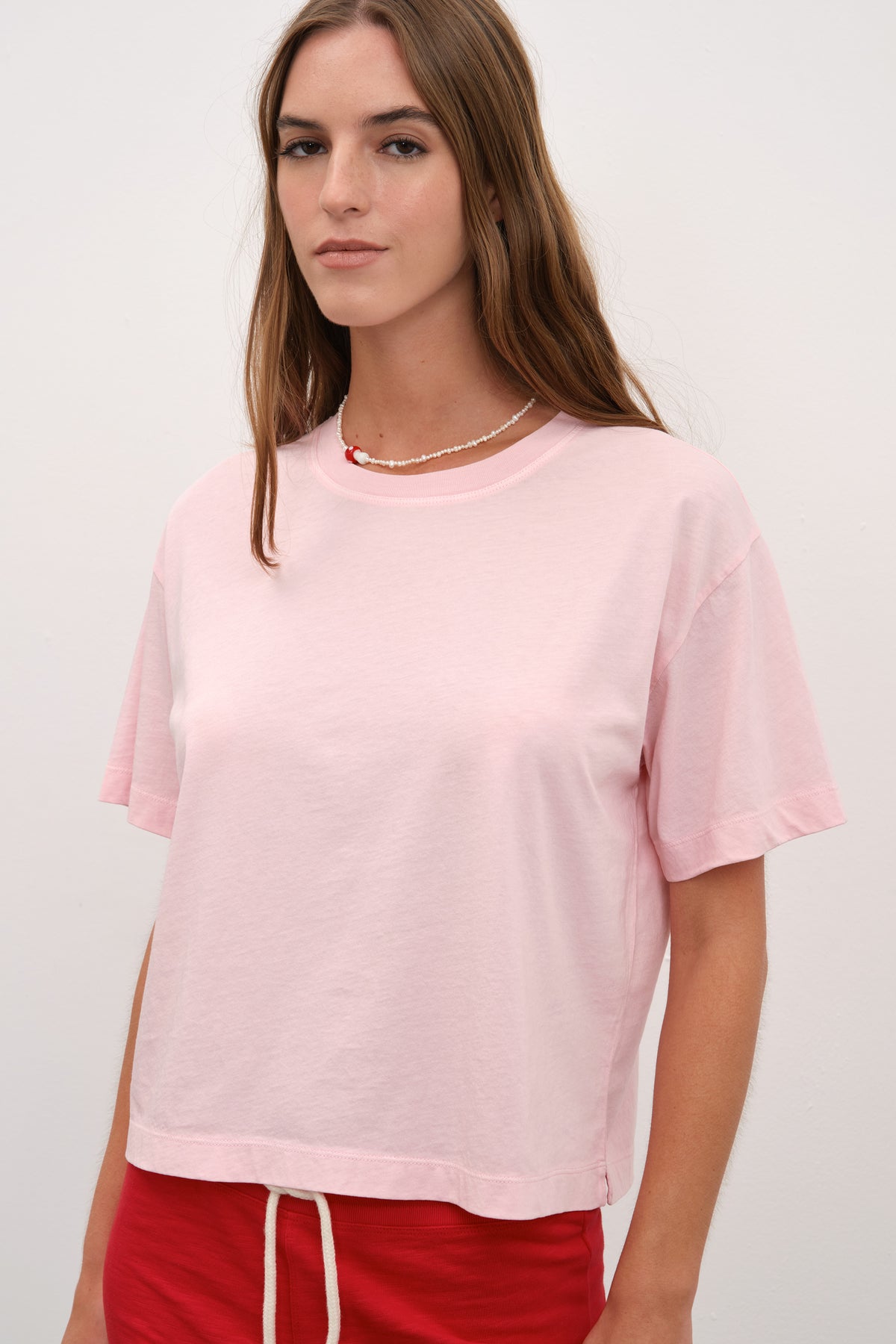 Garment-Dyed Cotton Crop T-shirt