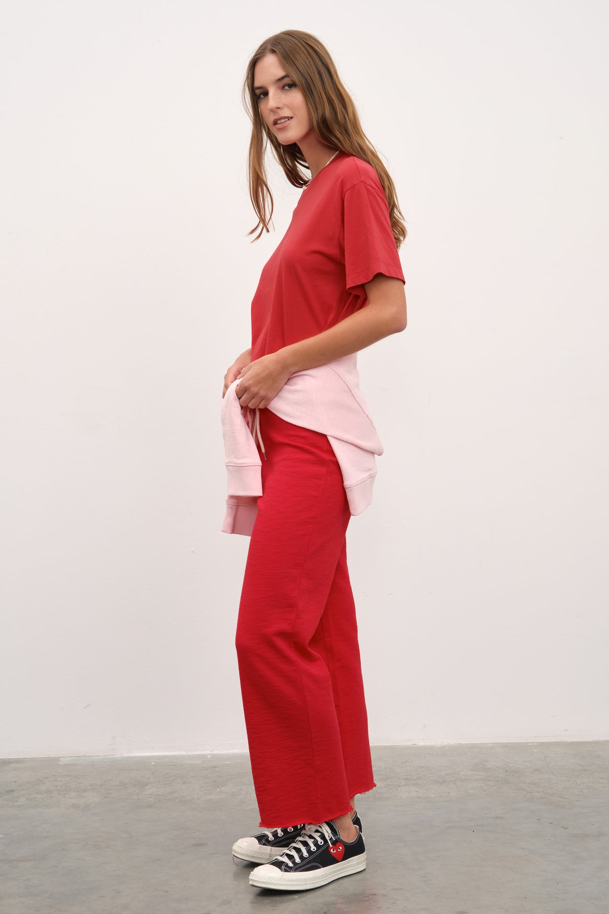 Garment-Dyed Cotton Crop T-shirt