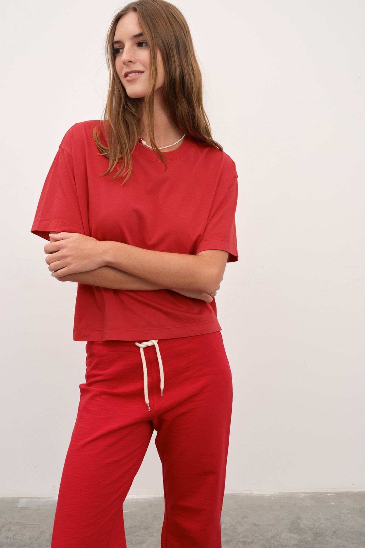 Garment-Dyed Cotton Crop T-shirt