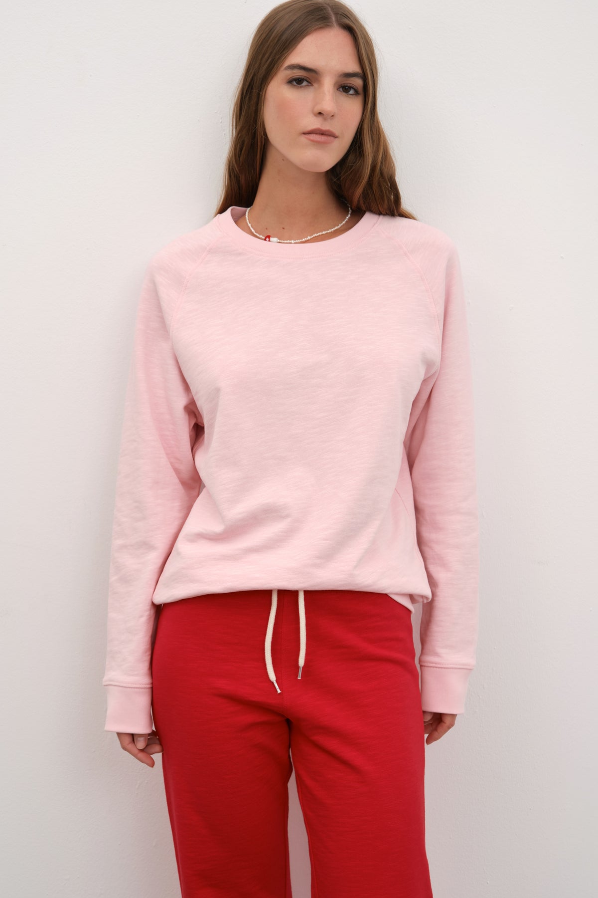 Flamlı Cotton Reglan Kollu Unisex Sweatshirt