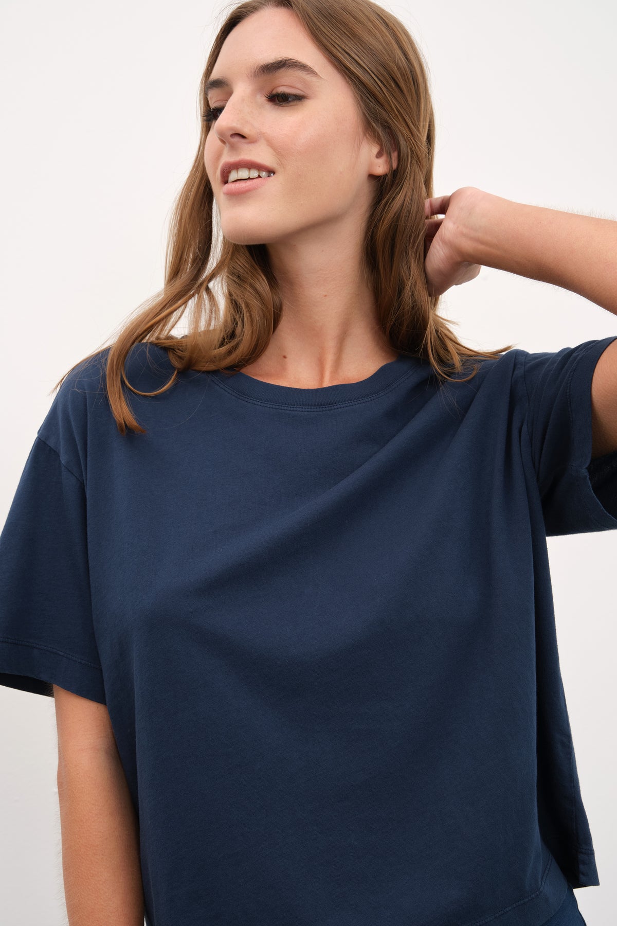 Garment-Dyed Cotton Crop T-shirt