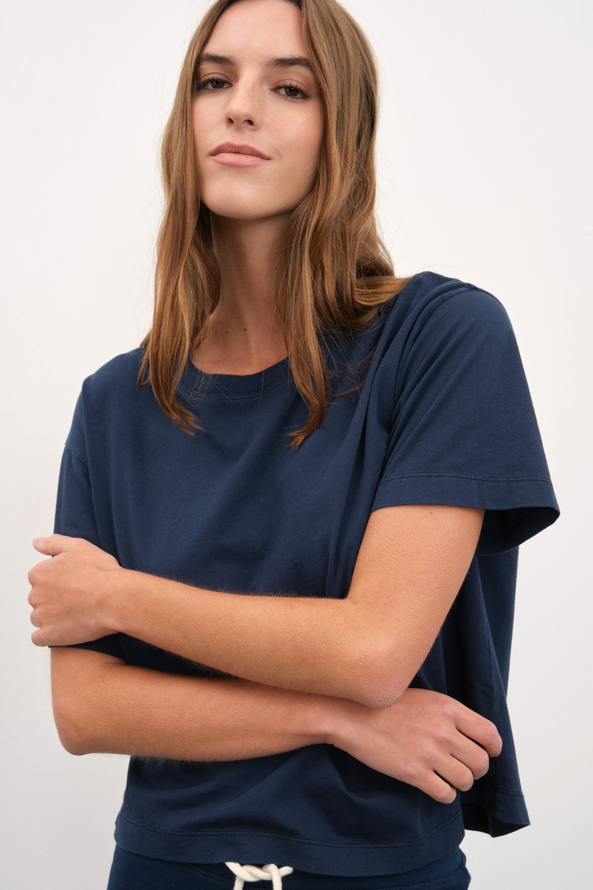 Garment-Dyed Cotton Crop T-shirt