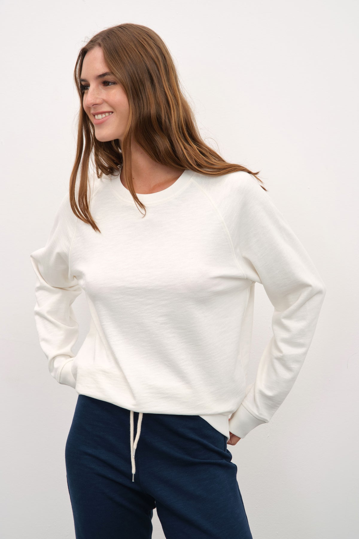 Reglan Kollu Flamlı Cotton Unisex Sweatshirt