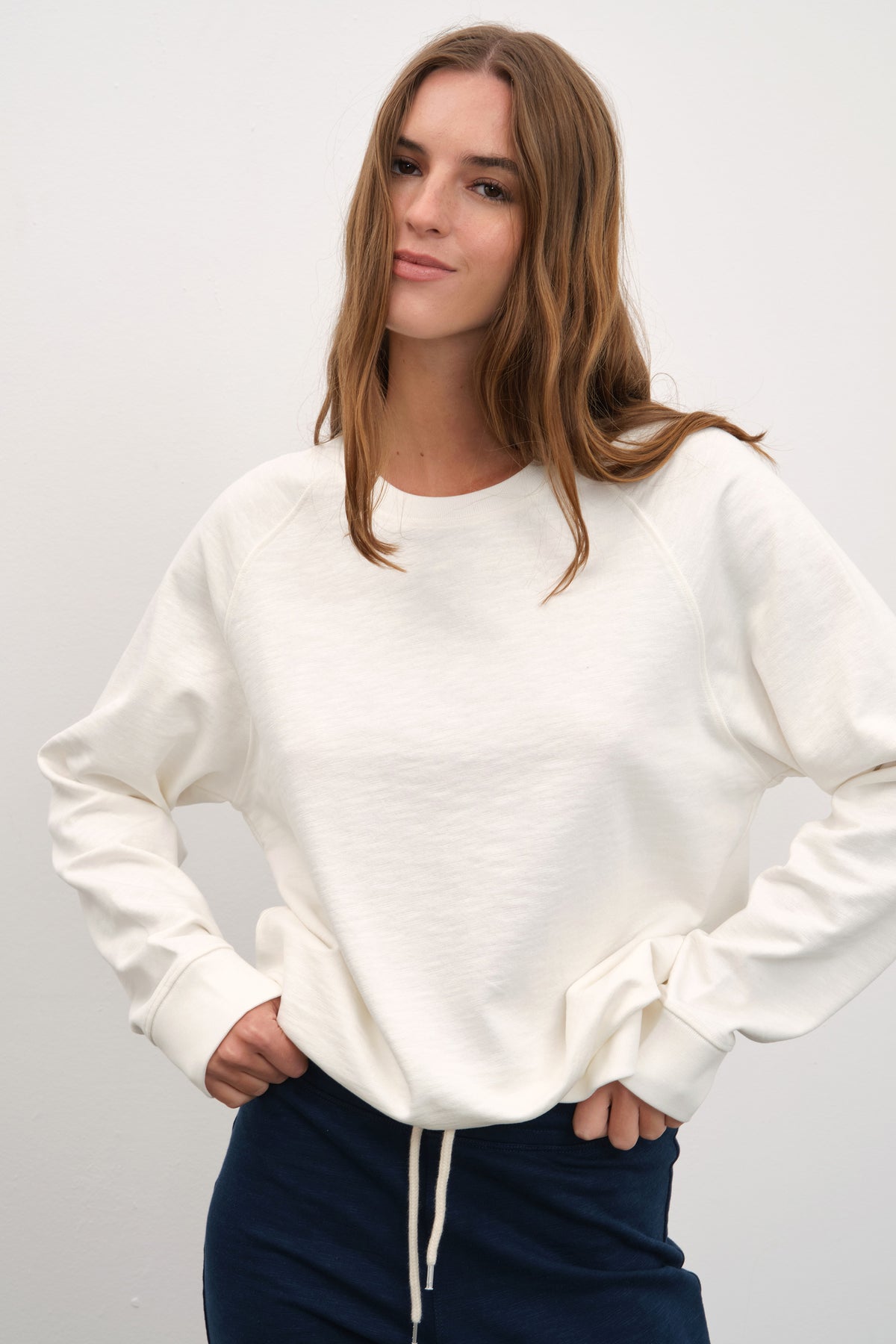 Reglan Kollu Flamlı Cotton Unisex Sweatshirt