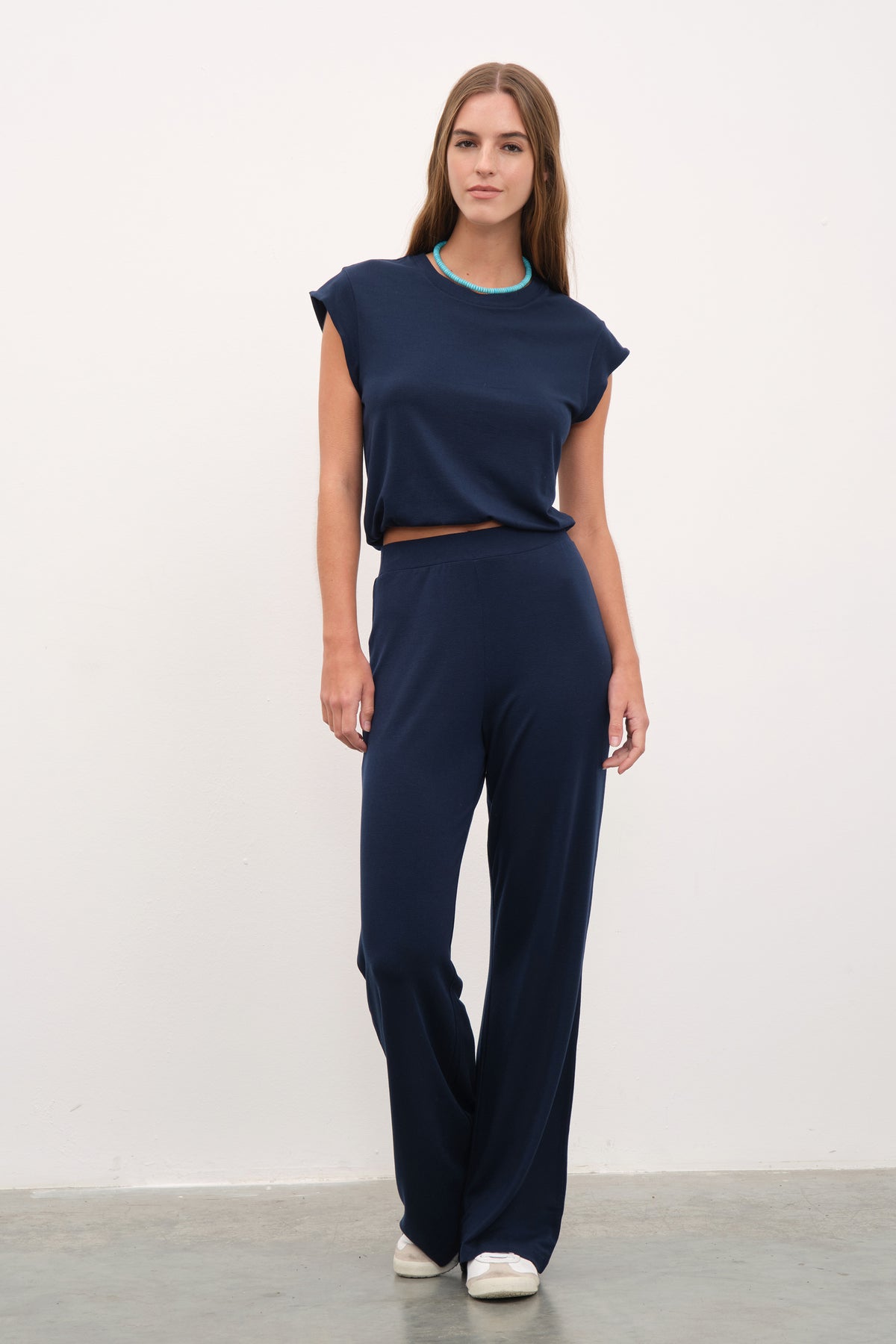 Yarasa Kollu Crop Krep TENCEL™  T-shirt