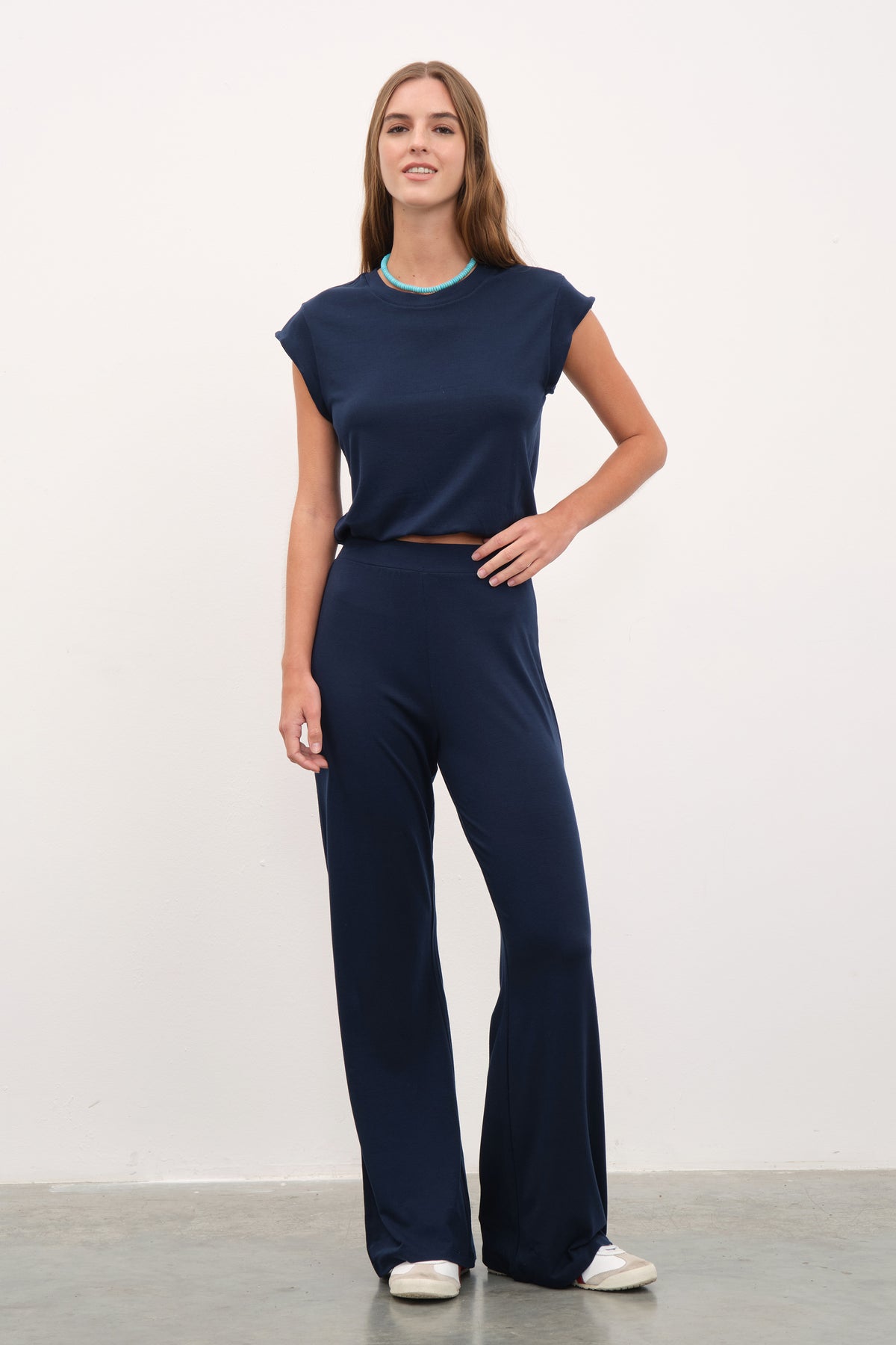 'Live-in' Bol Paçalı Krep TENCEL™ Pantolon