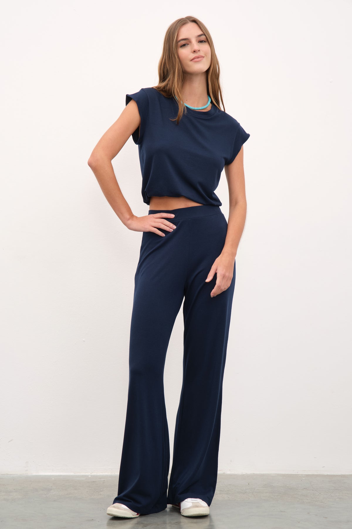 Yarasa Kollu Crop Krep TENCEL™  T-shirt