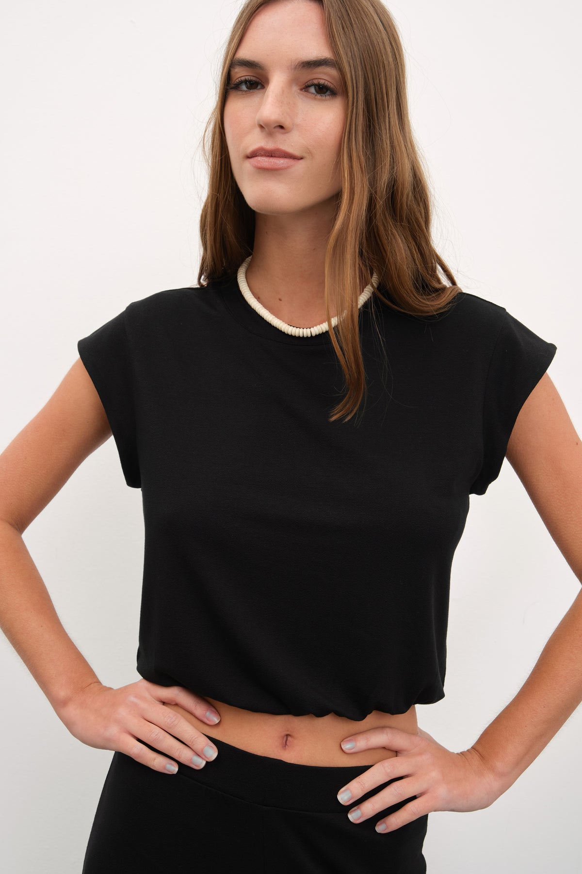 Yarasa Kollu Crop Krep TENCEL™  T-shirt