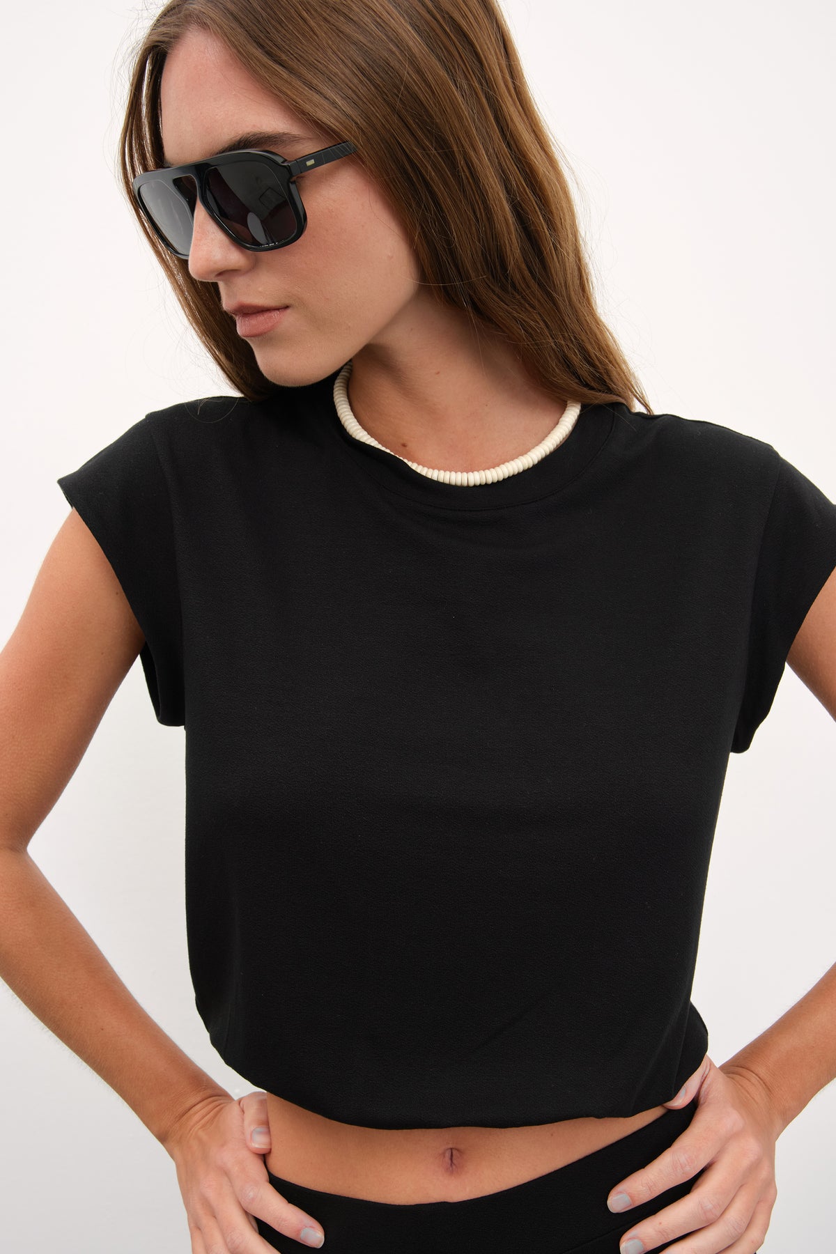 Yarasa Kollu Crop Krep TENCEL™  T-shirt