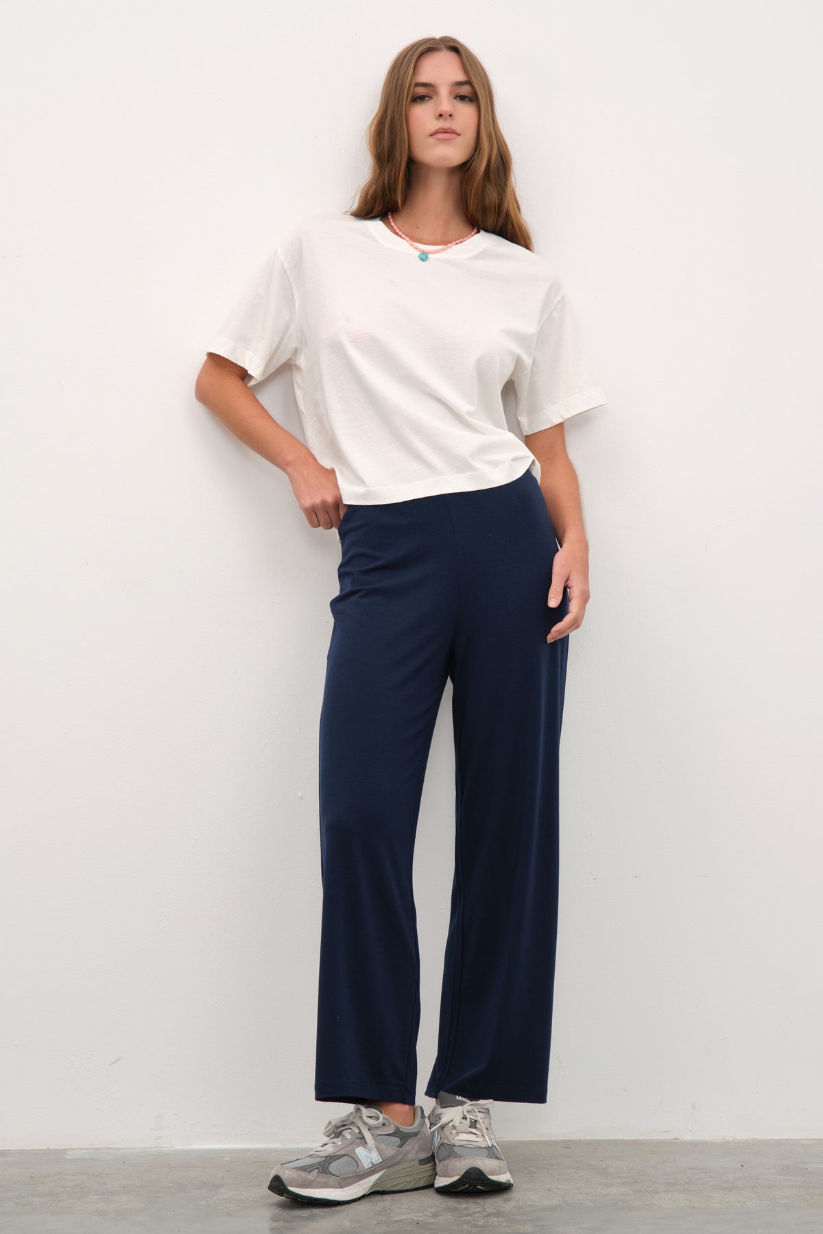 'Live-in' Crop Flare Krep TENCEL™ Pantolon