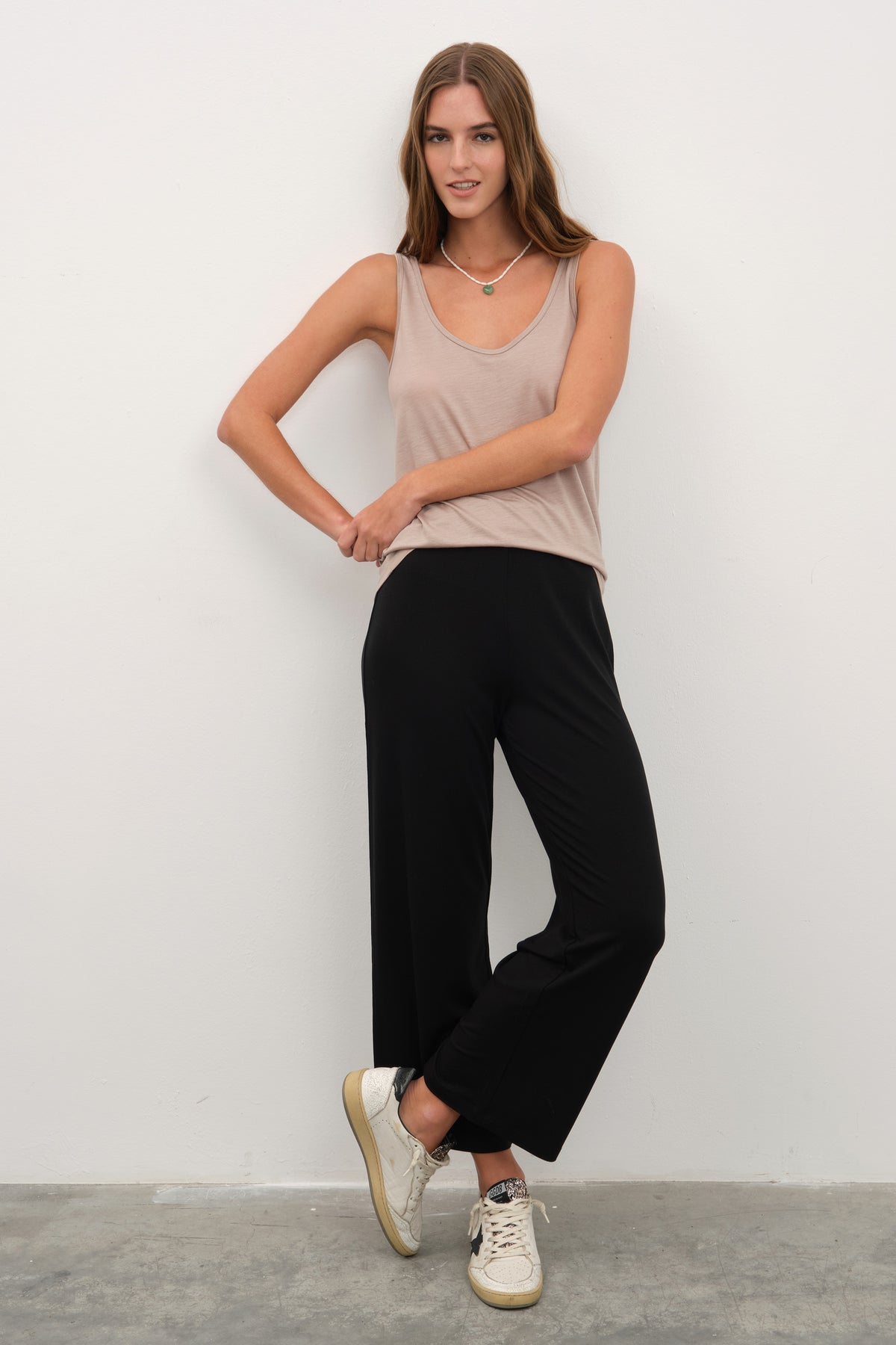 'Live-in' Crop Flare Krep TENCEL™ Pantolon
