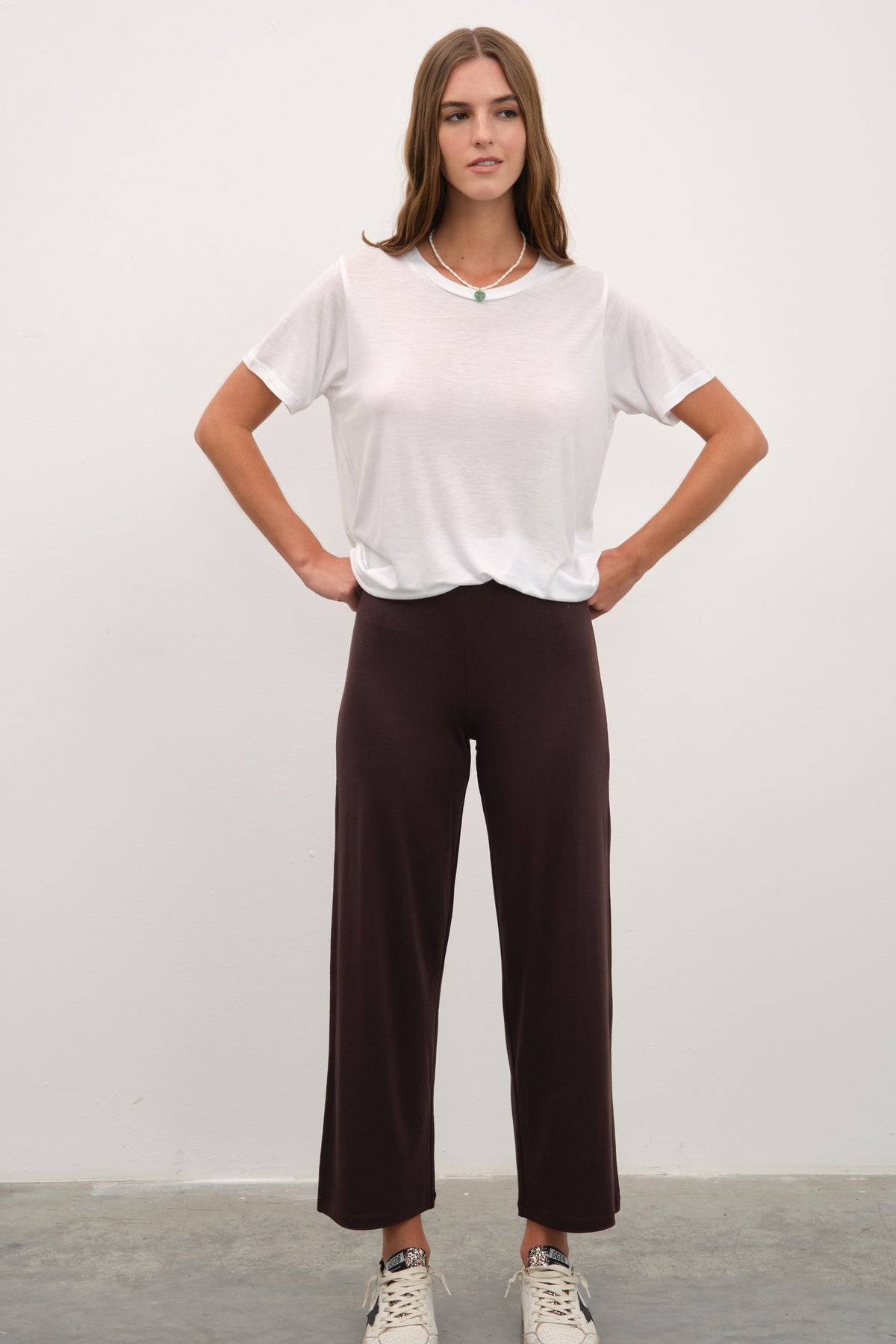 'Live-in' Crop Flare Krep TENCEL™ Pantolon