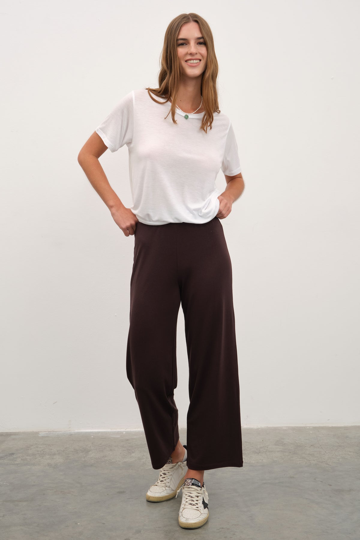 'Live-in' Crop Flare Krep TENCEL™ Pantolon