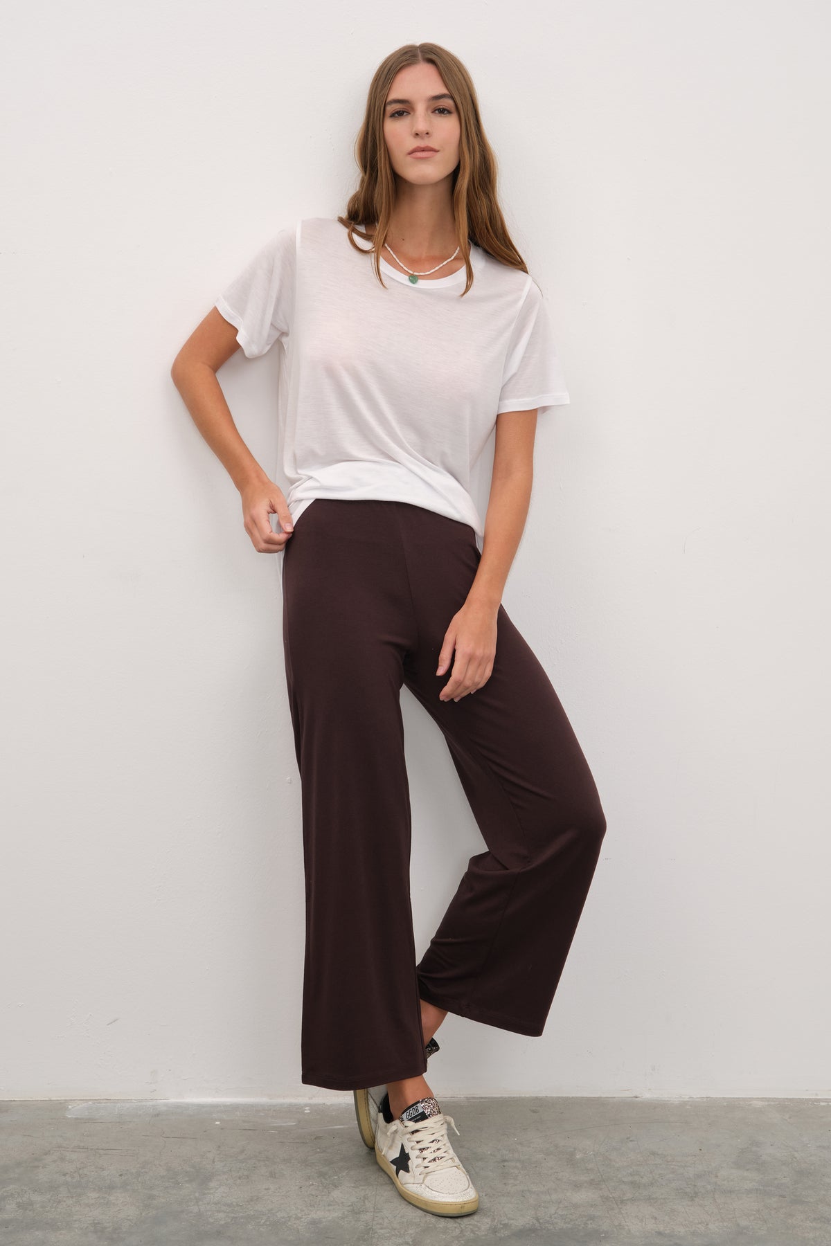 'Live-in' Crop Flare Krep TENCEL™ Pantolon