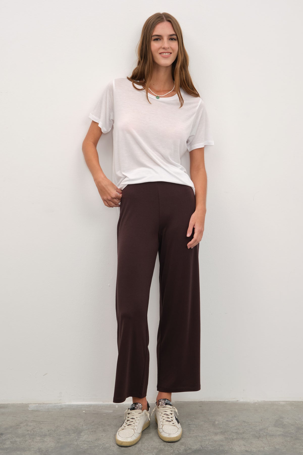 'Live-in' Crop Flare Krep TENCEL™ Pantolon