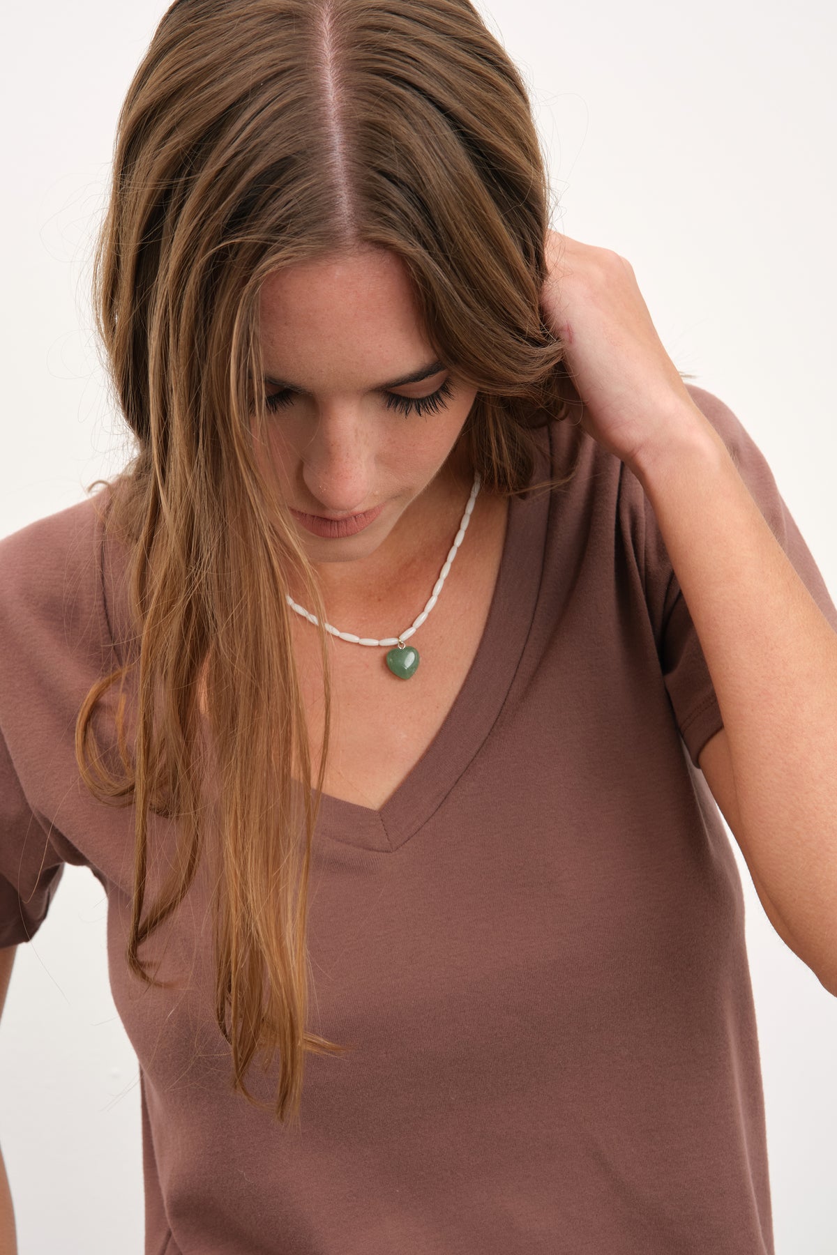 Everyday Cotton V Yakalı Fitted T-shirt