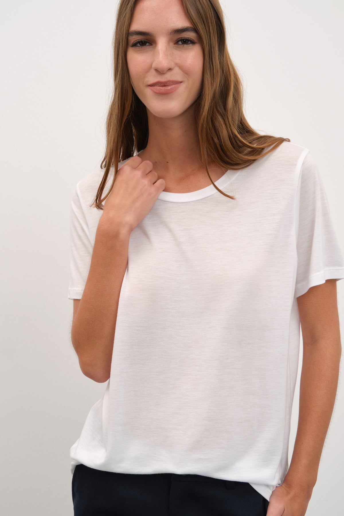 Featherweight Bisiklet Yakalı Lyocell T-shirt (TENCEL™)