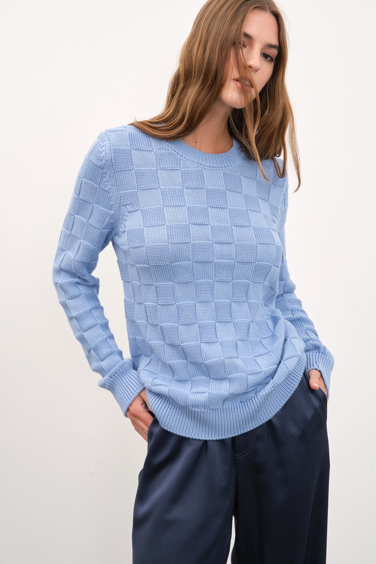 Cotton Modal Damalı Triko