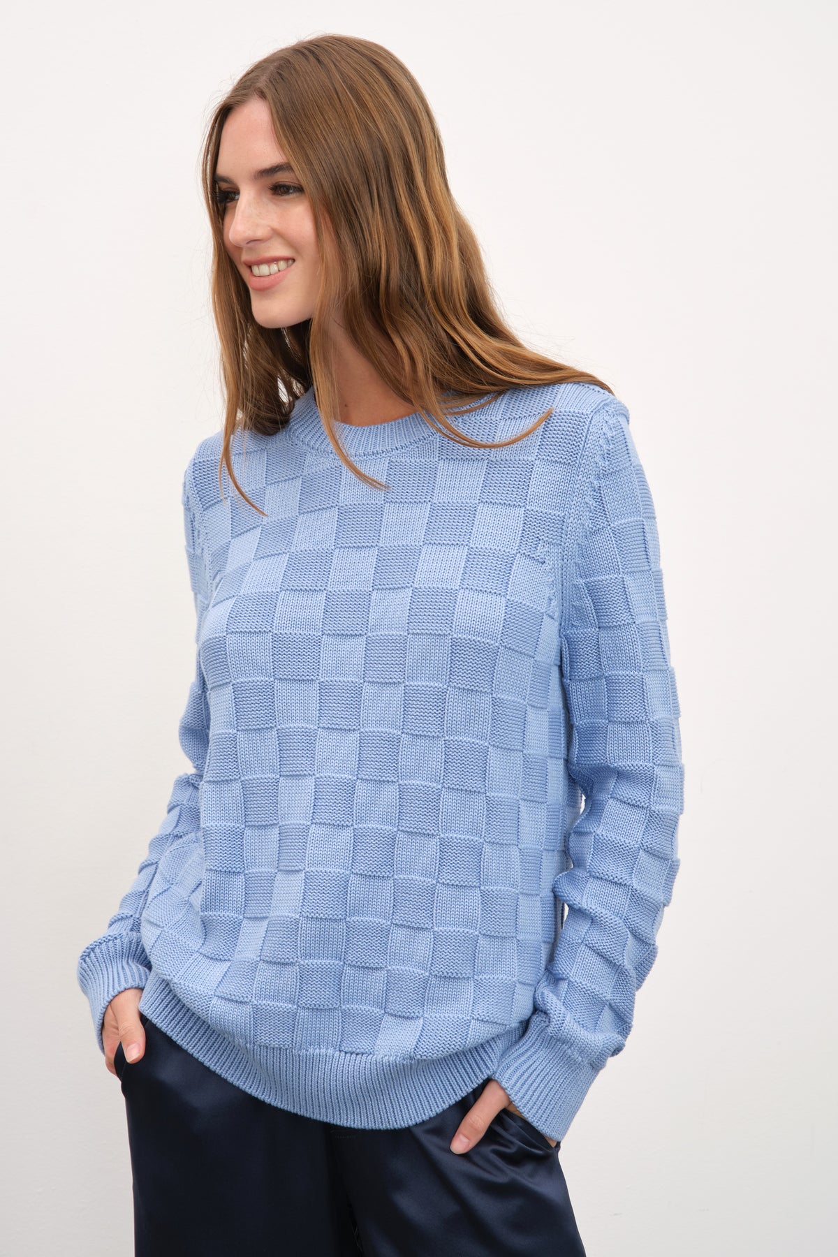 Cotton Modal Damalı Triko