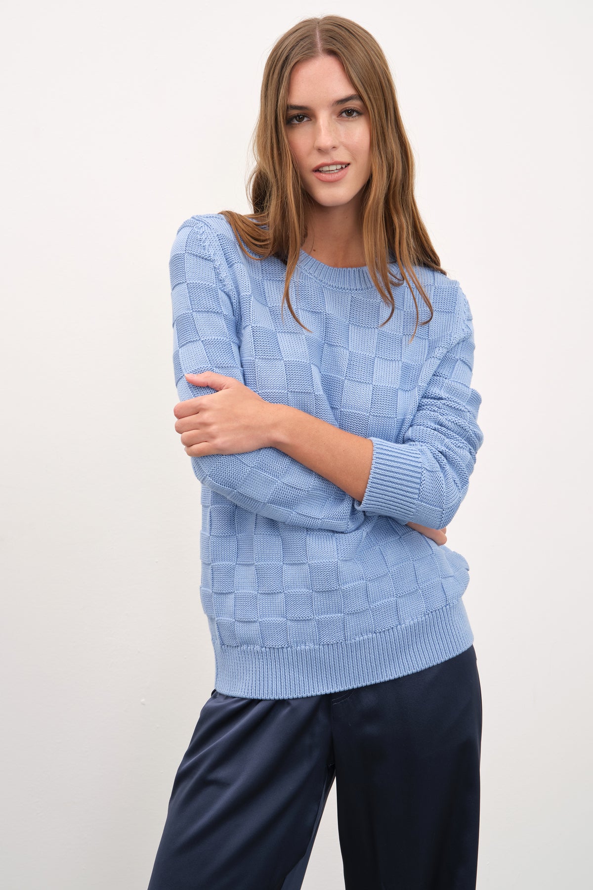 Cotton Modal Damalı Triko