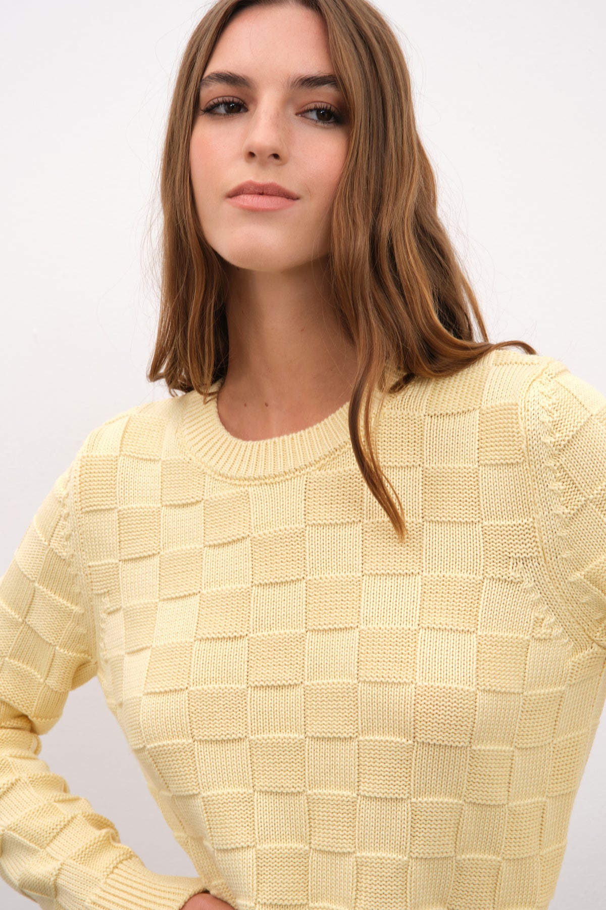 Cotton Modal Damalı Triko