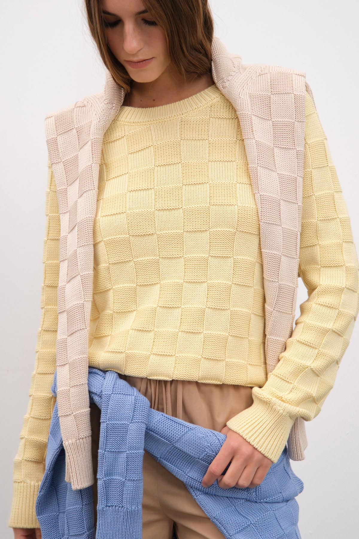 Cotton Modal Damalı Triko