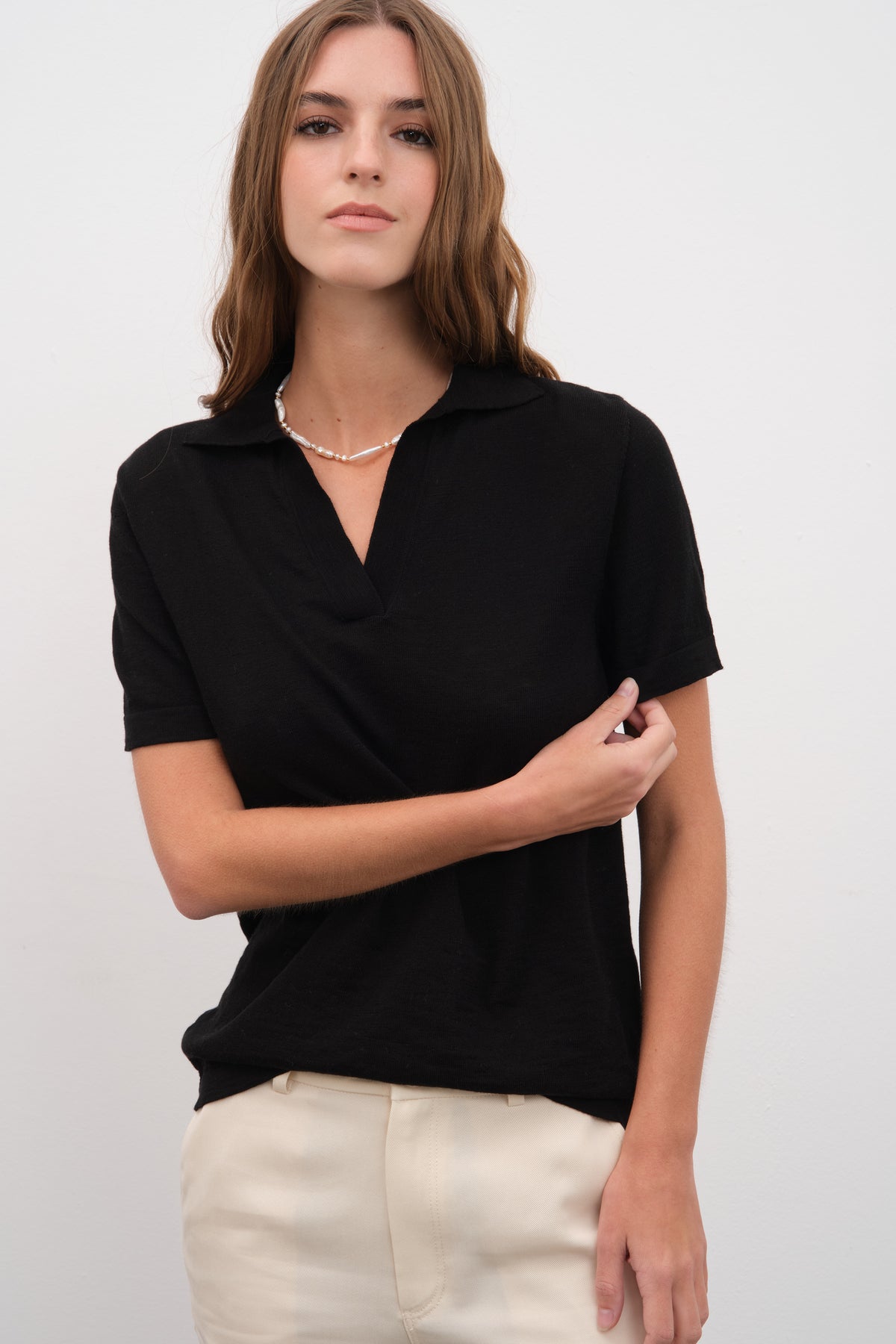 Polo Yakalı Flamlı Cotton Unisex Triko T-shirt