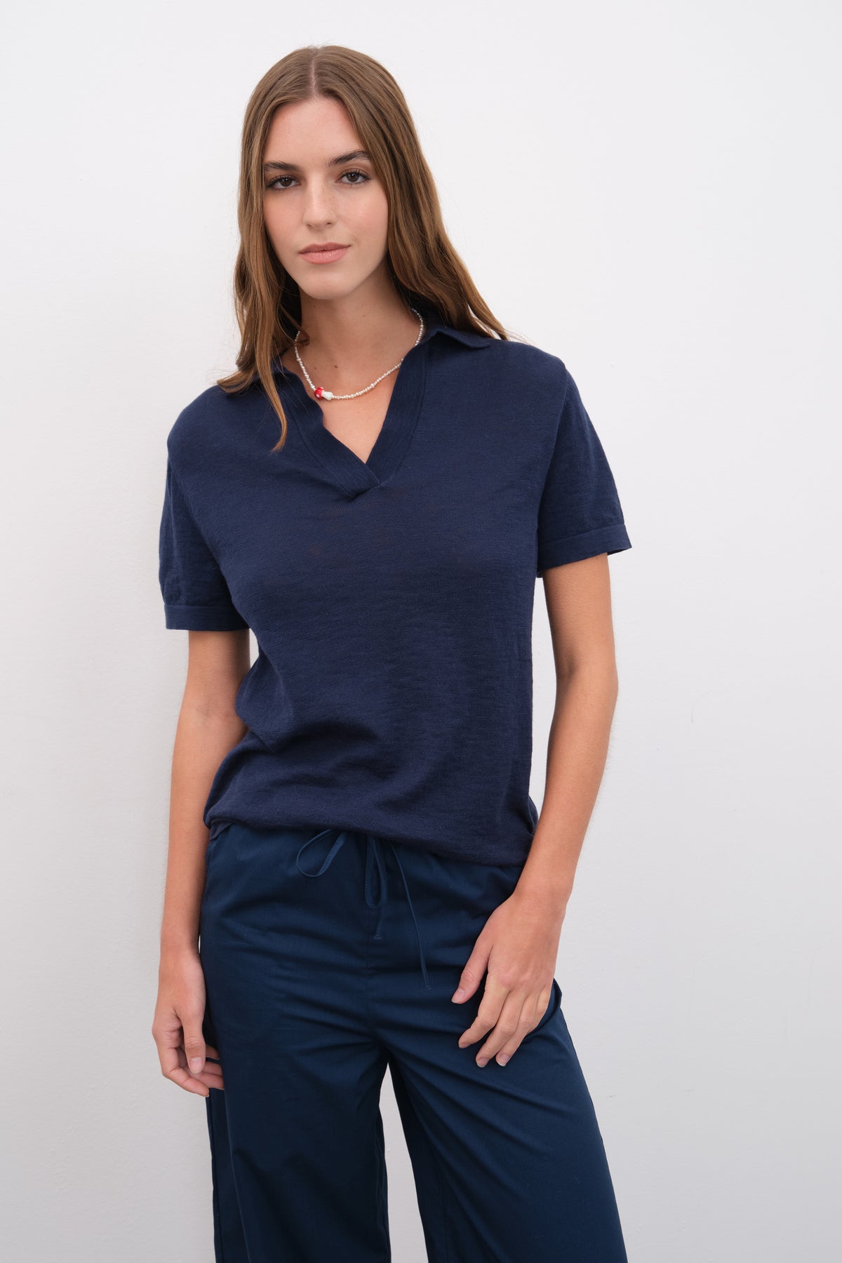 Polo Yakalı Flamlı Cotton Unisex Triko T-shirt