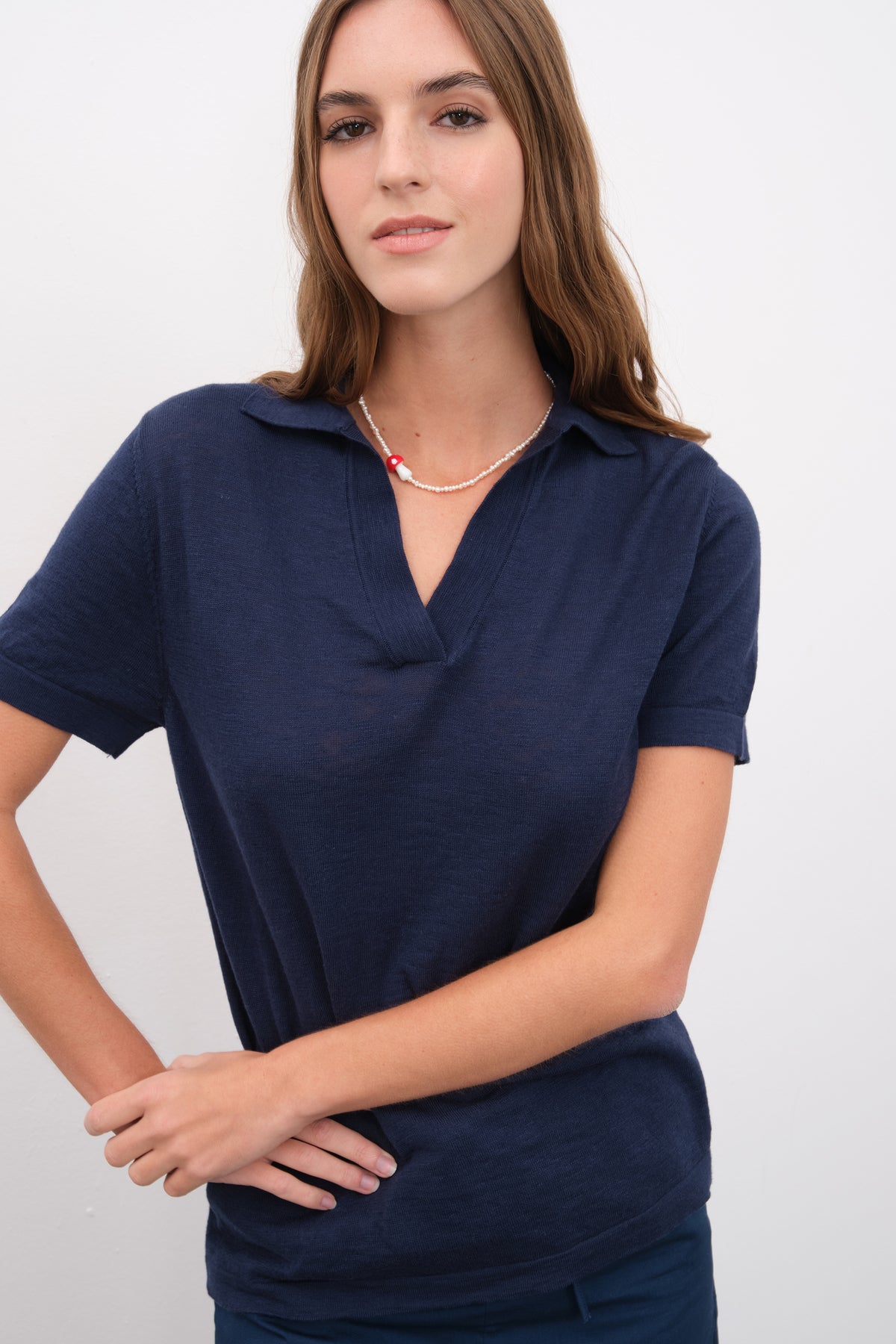 Polo Yakalı Flamlı Cotton Unisex Triko T-shirt