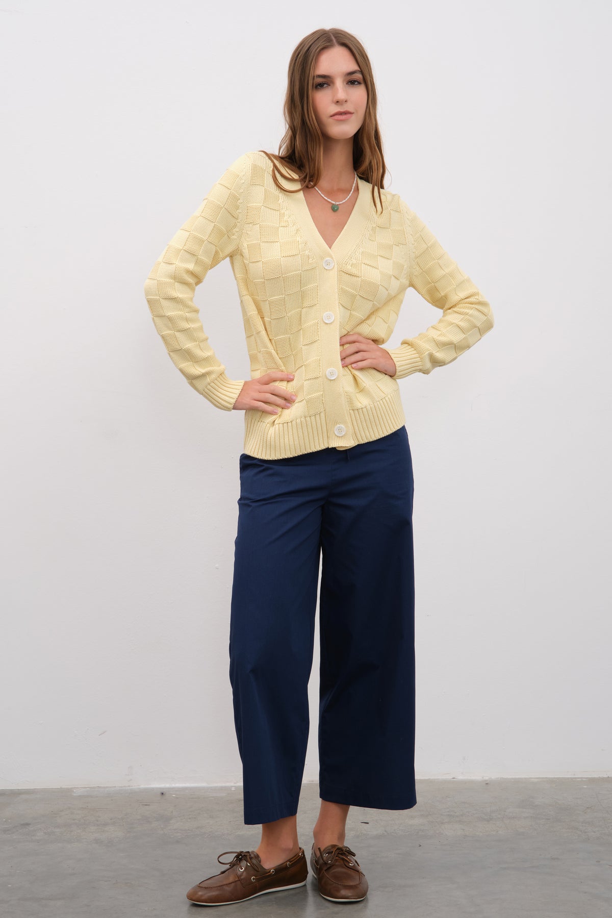 Pull-On Crop Palazzo Poplin Pantolon