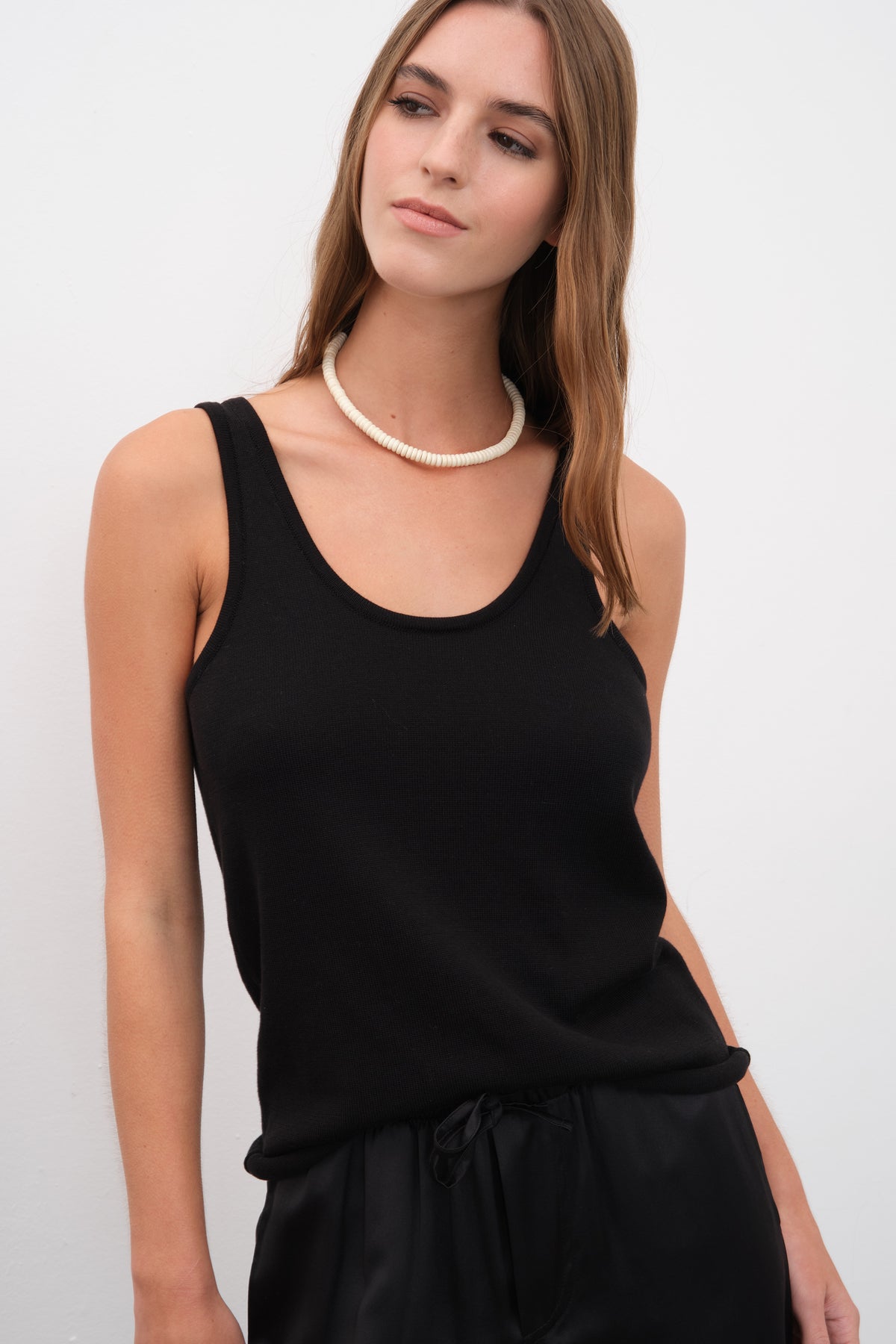 Sırt Dekolteli Cotton Modal Triko Atlet