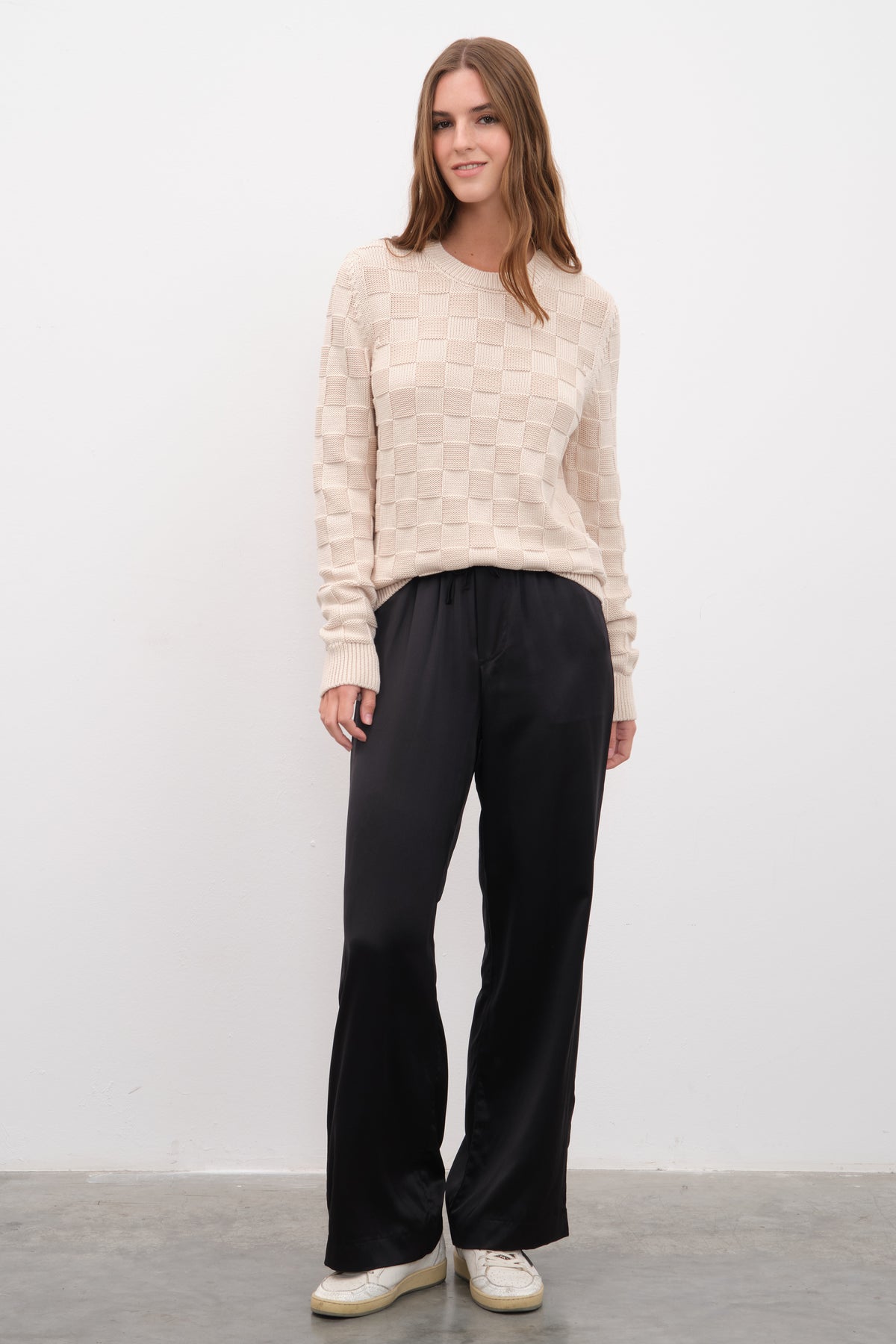 Cotton Modal Damalı Triko