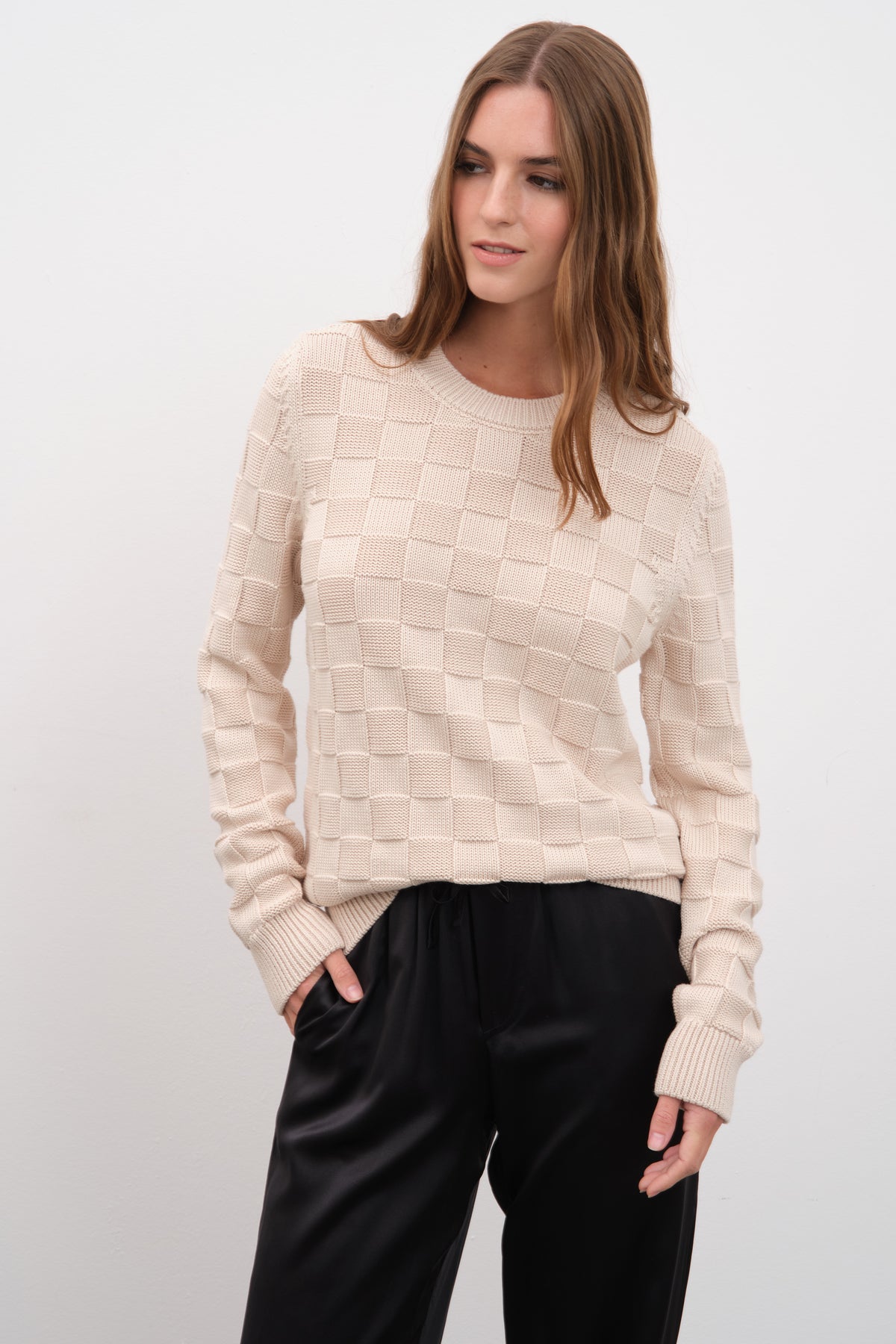 Cotton Modal Damalı Triko