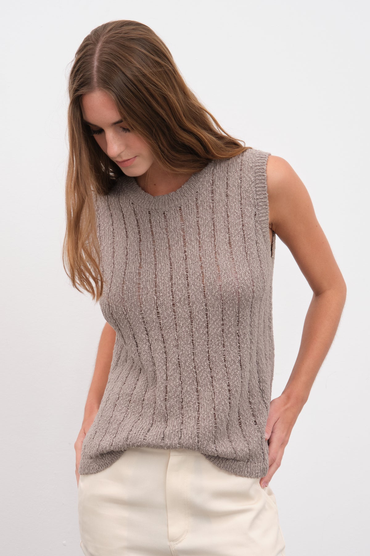 İtalyan Organik Cotton Kroşe Triko Atlet
