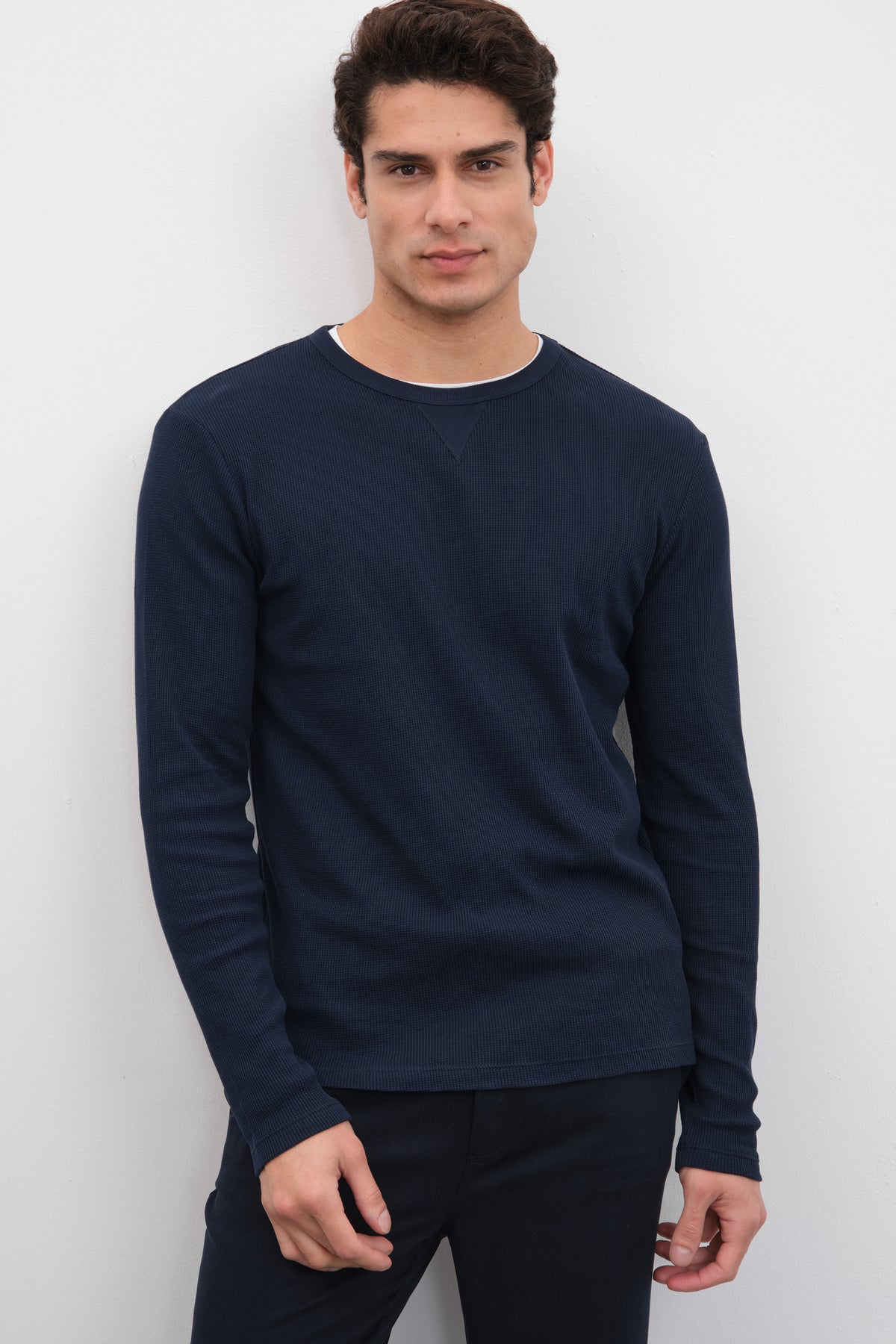 Waffle Cotton Uzun Kollu Unisex T-shirt