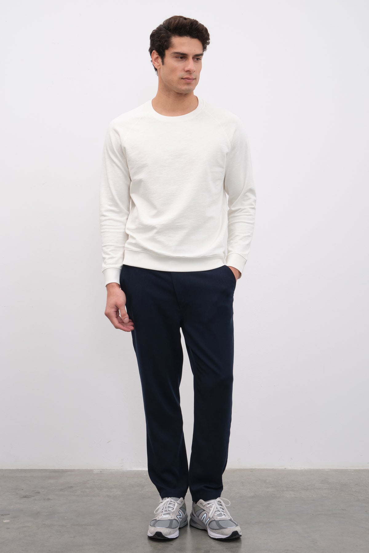 Flamlı Cotton Reglan Kollu Unisex Sweatshirt