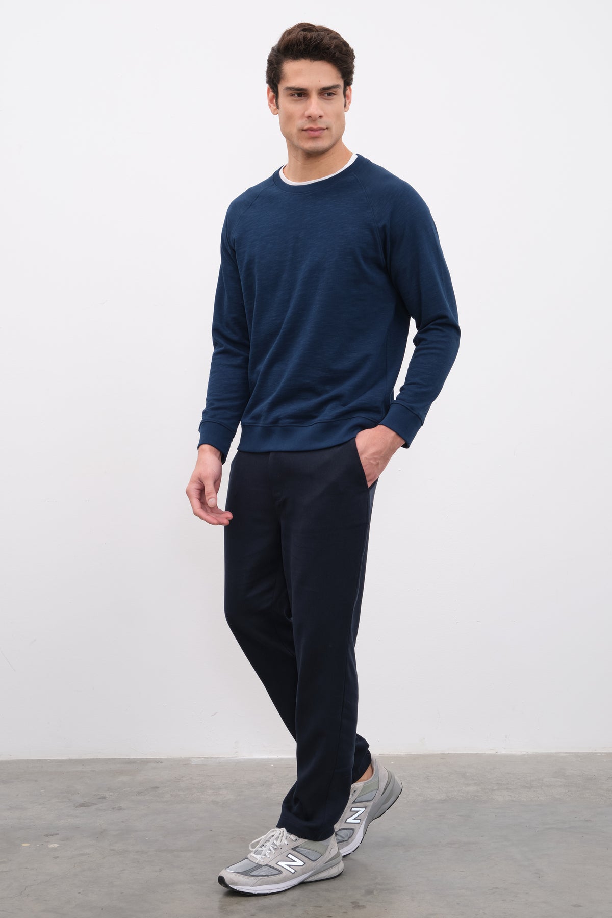Flamlı Cotton Reglan Kollu Unisex Sweatshirt
