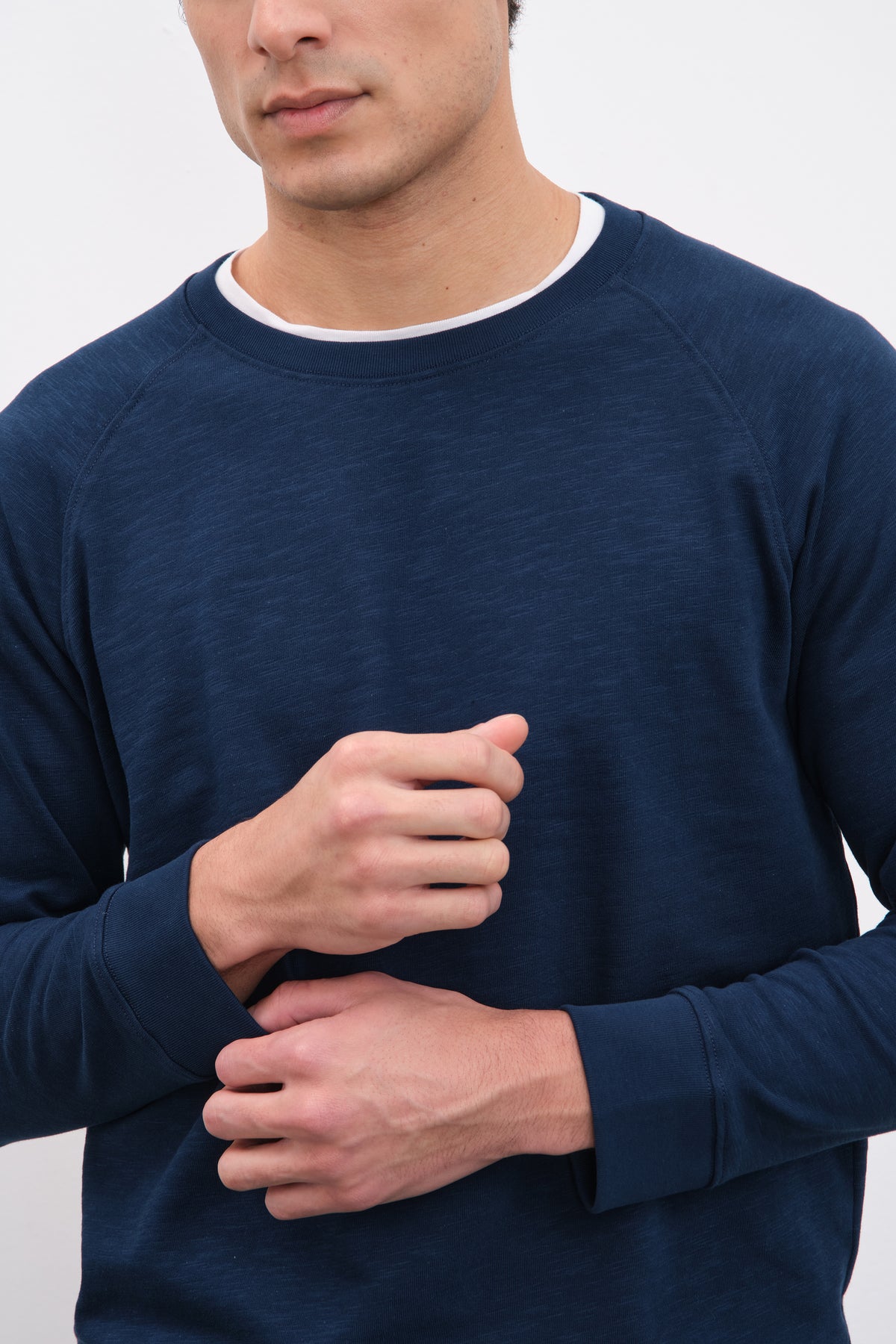 Flamlı Cotton Reglan Kollu Unisex Sweatshirt