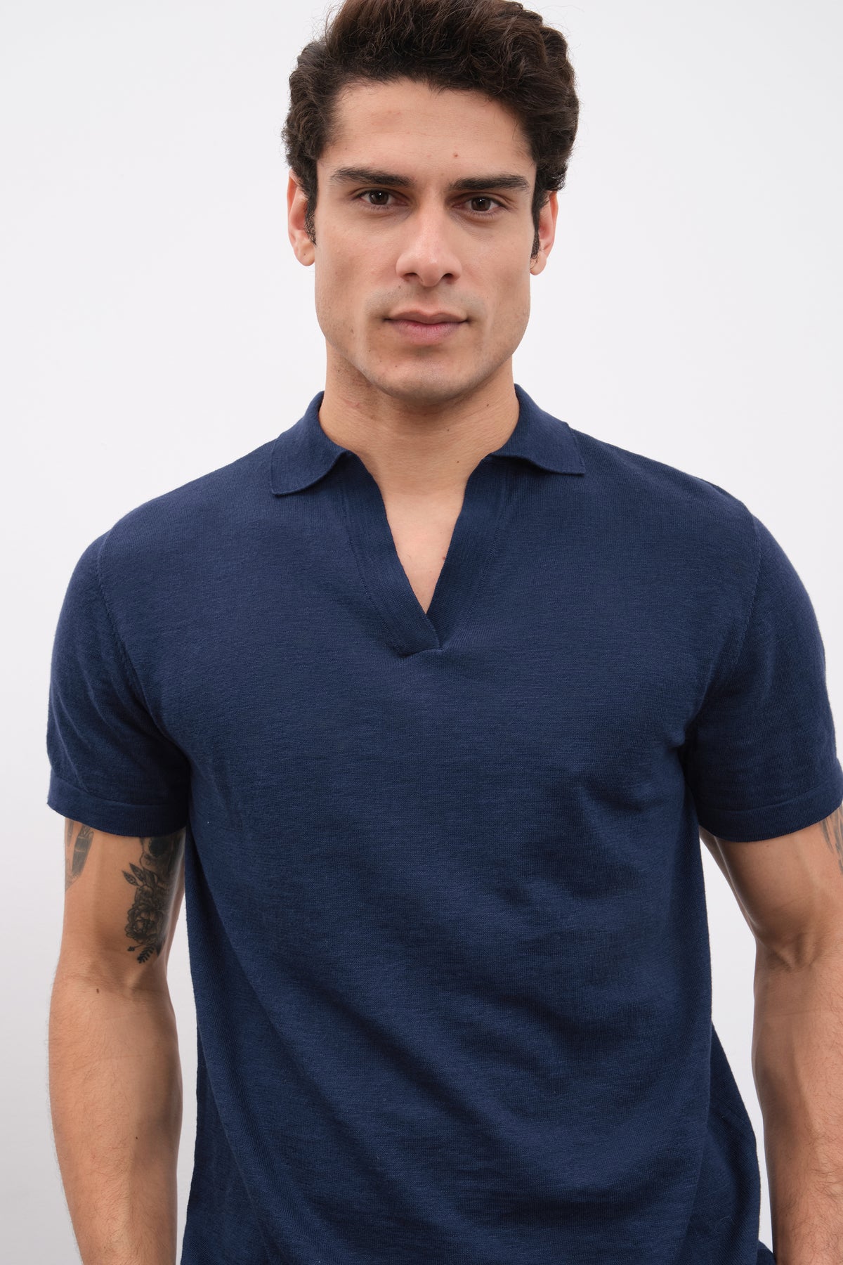 Polo Yakalı Flamlı Cotton Unisex Triko T-shirt