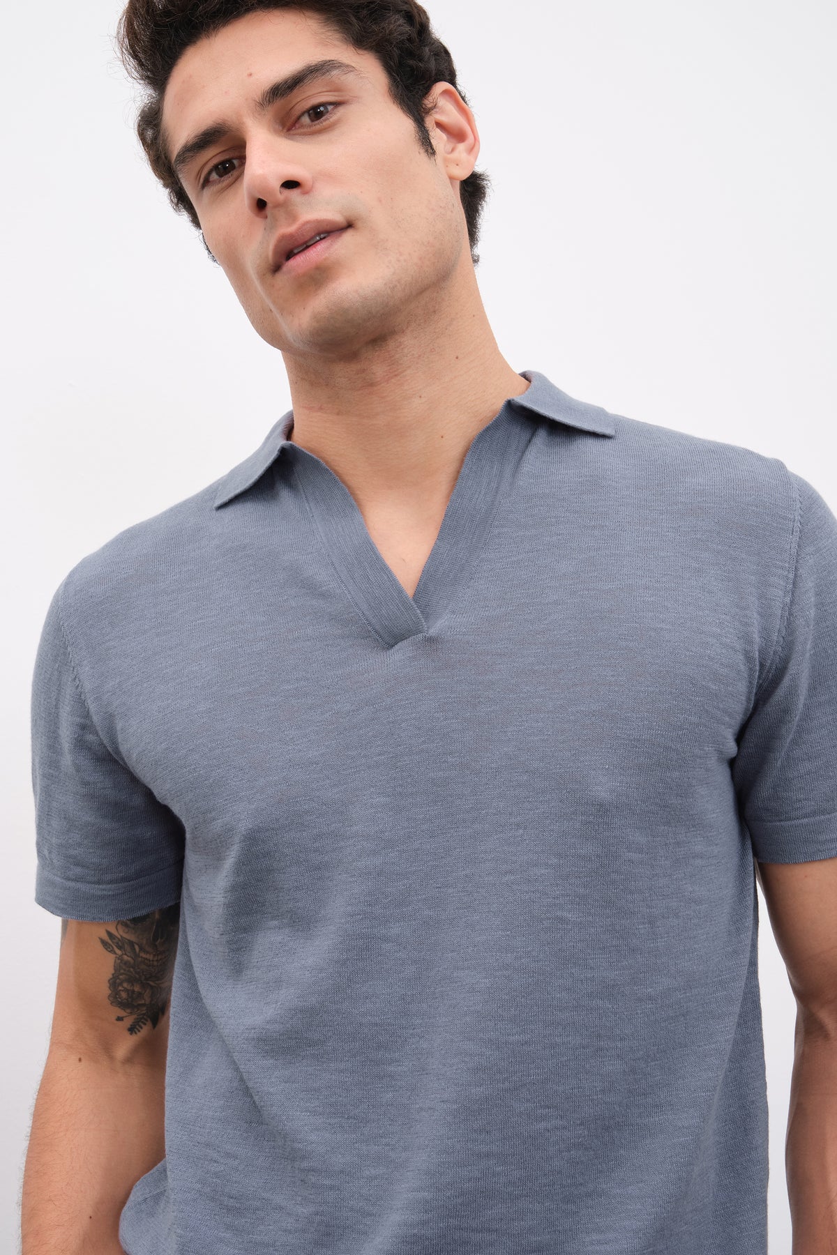 Polo Yakalı Flamlı Cotton Unisex Triko T-shirt