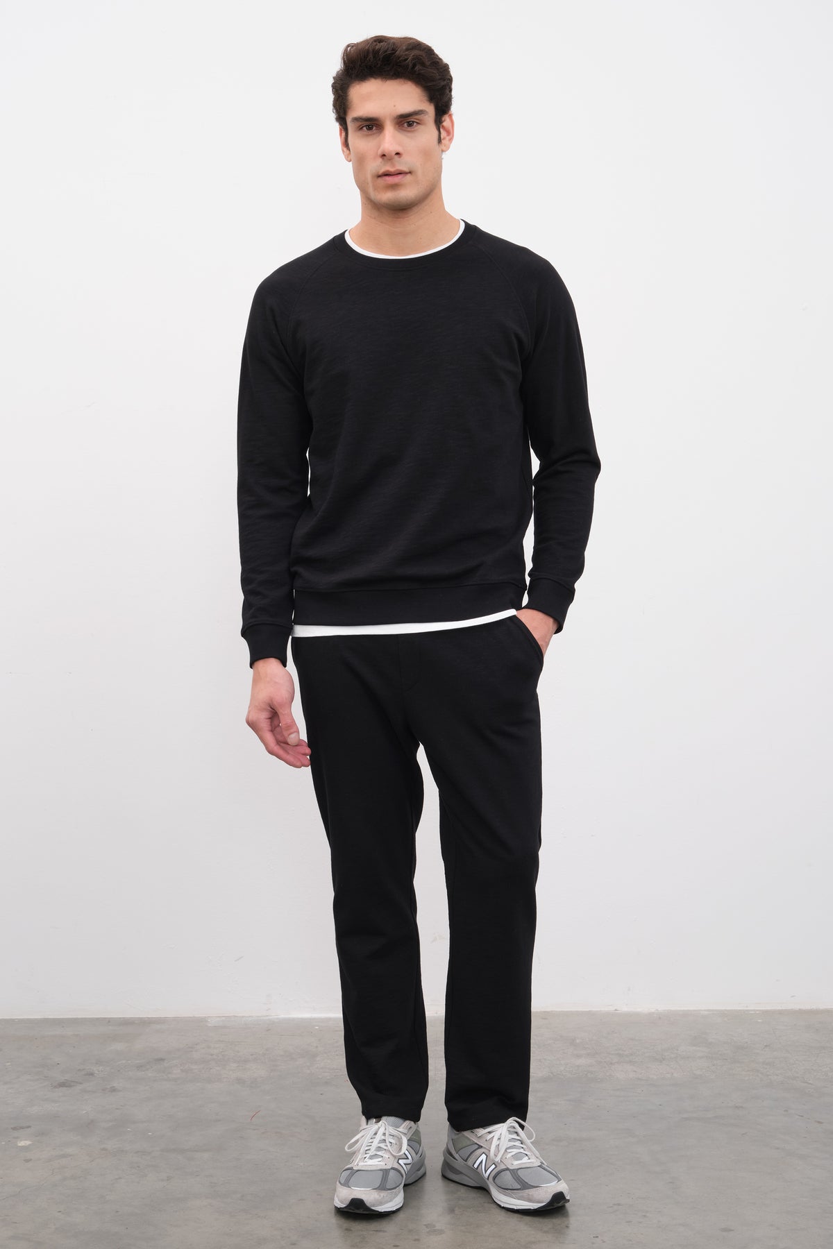 Flamlı Cotton Reglan Kollu Unisex Sweatshirt